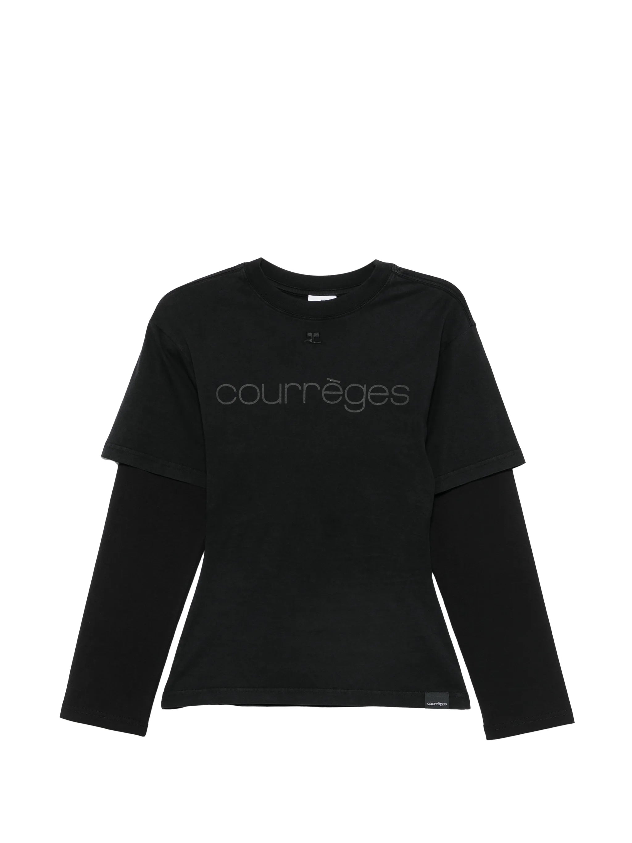 Courrèges Courrèges Logo-embroidered Layered T-shirt