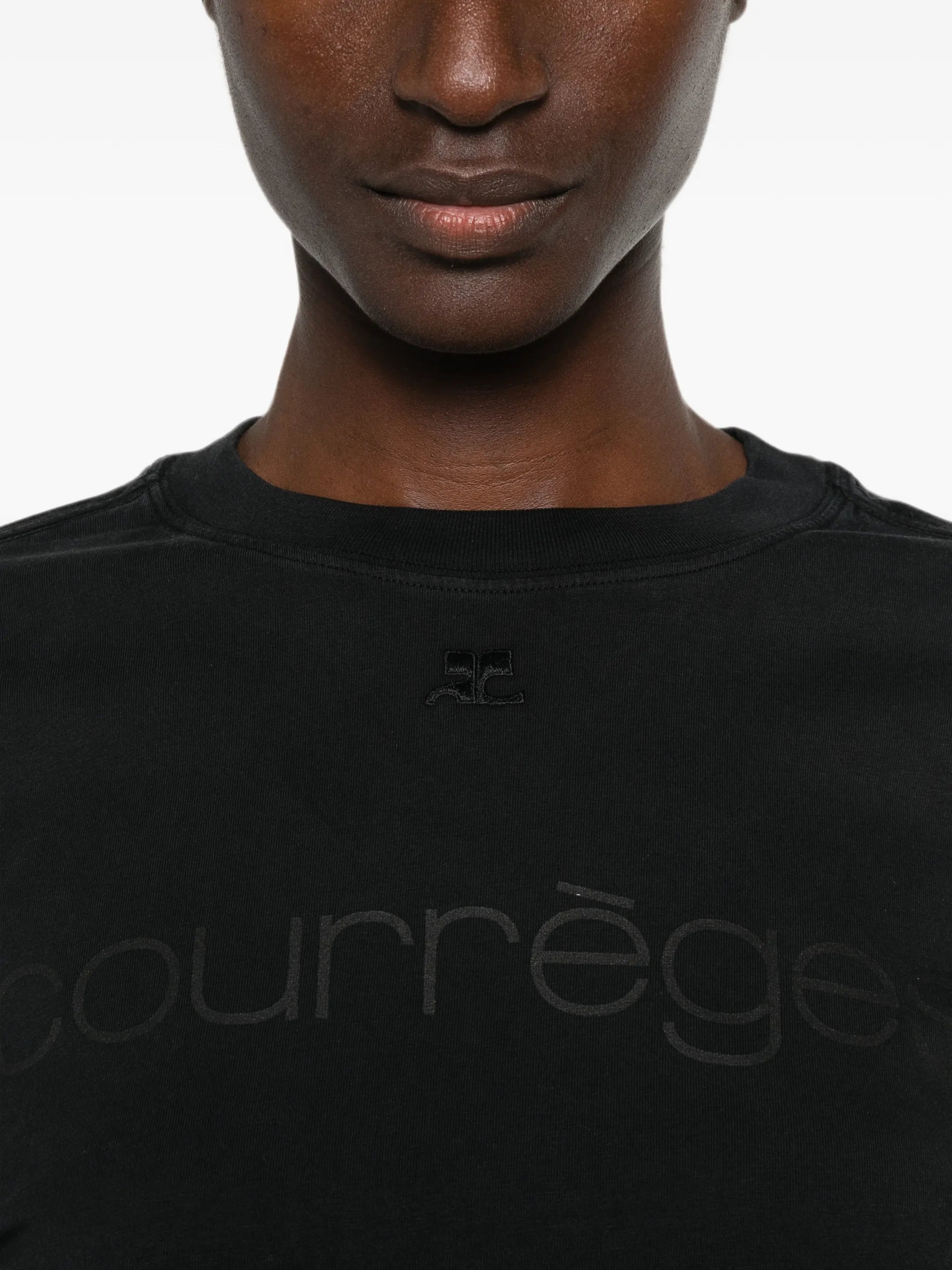 Courrèges Courrèges Logo-embroidered Layered T-shirt, view 2