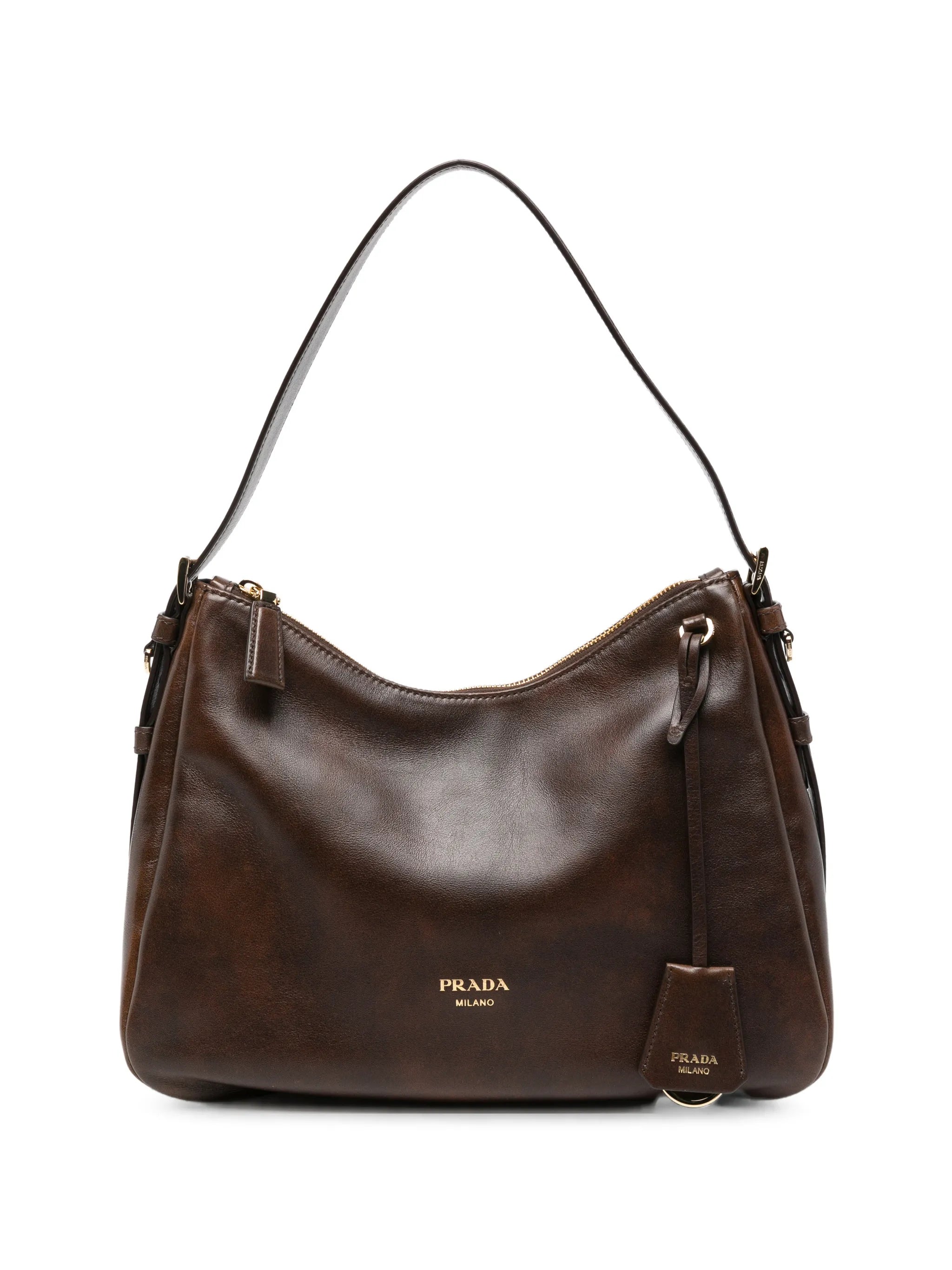 Prada Prada Logo-print Leather Shoulder Bag