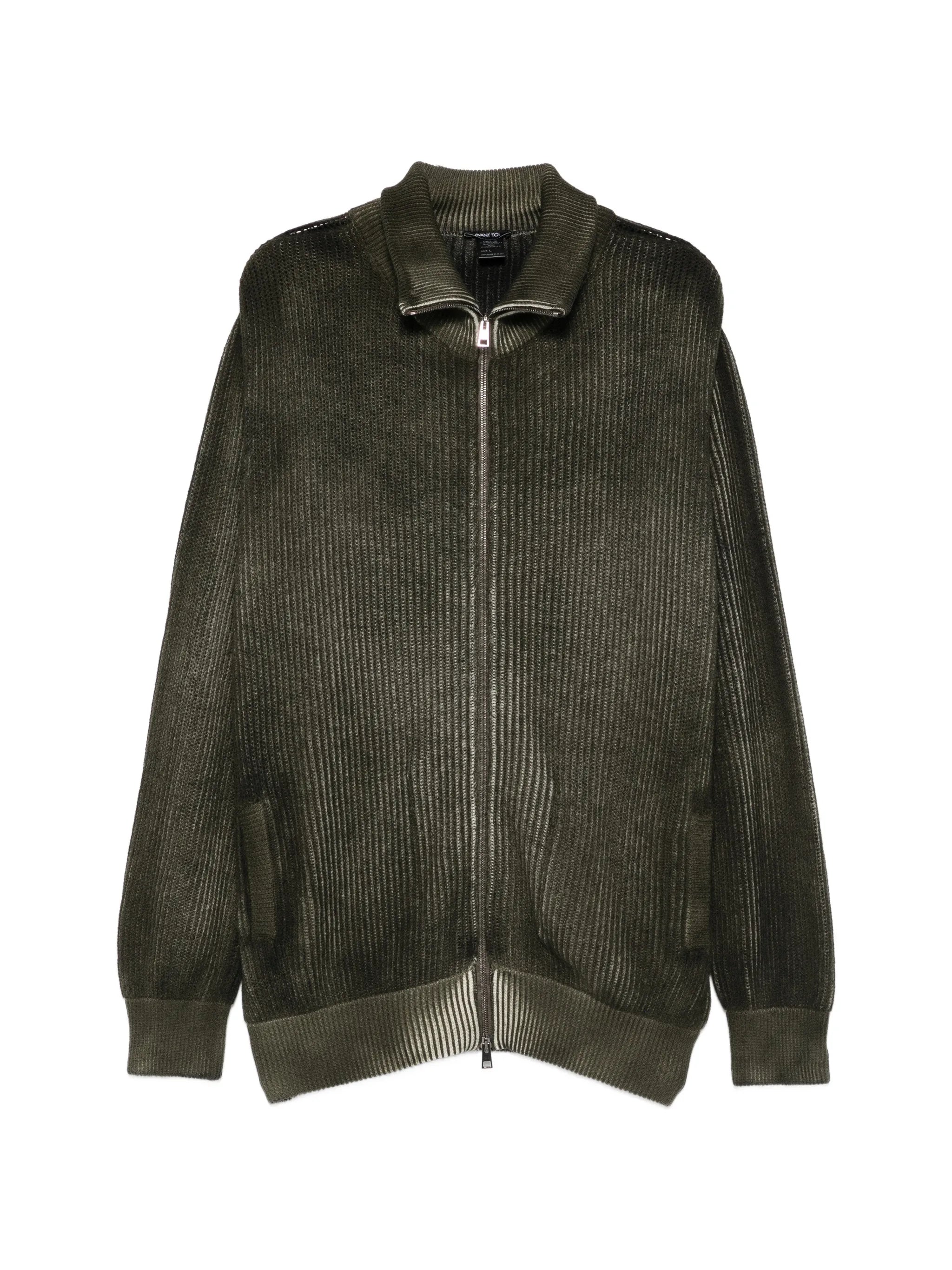 Avant Toi Avant Toi Ribbed-knit Zip-up Sweater