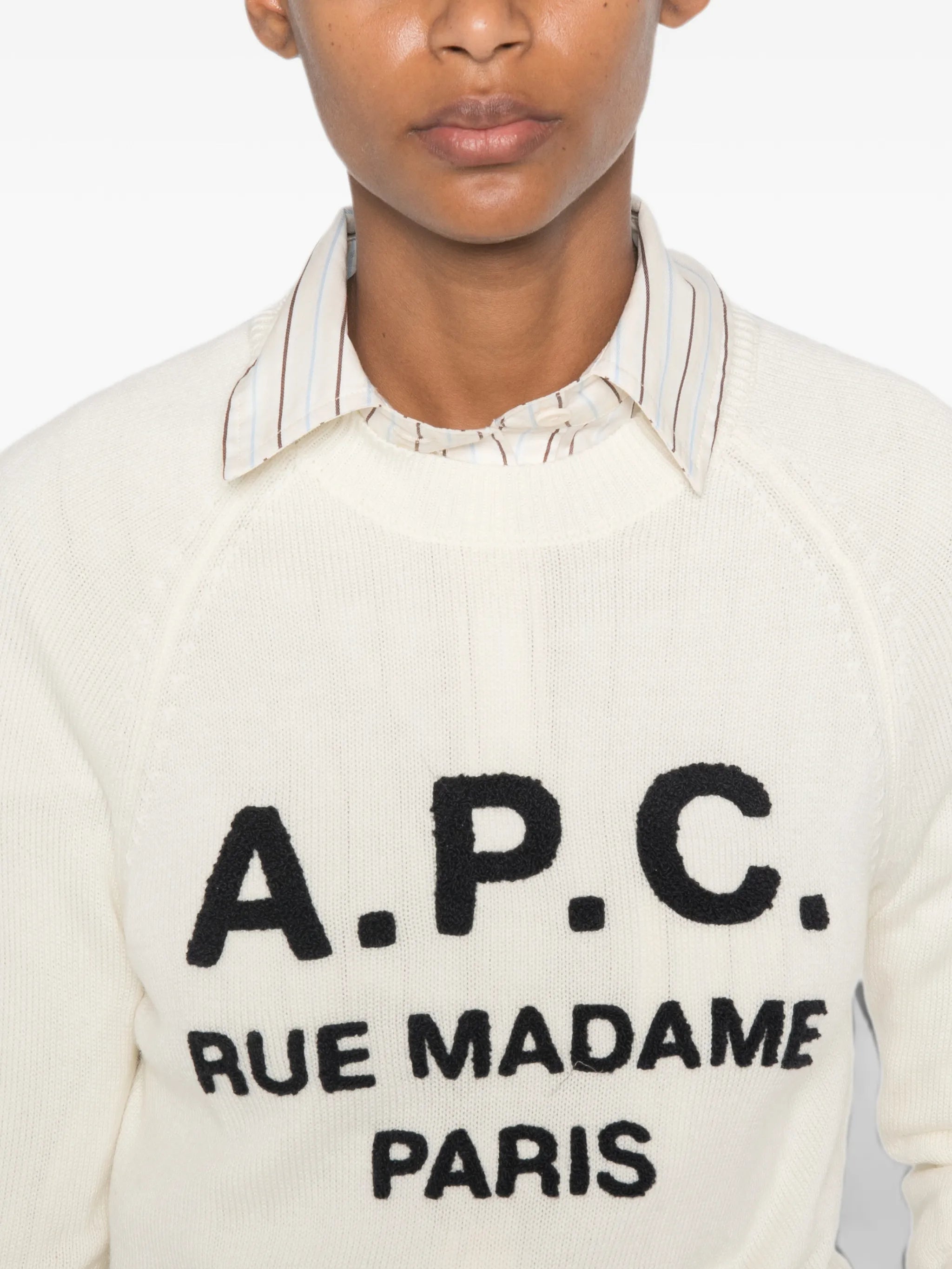 A.P.C. A.p.c. Logo-embroidered Rue Madame Sweater, view 2