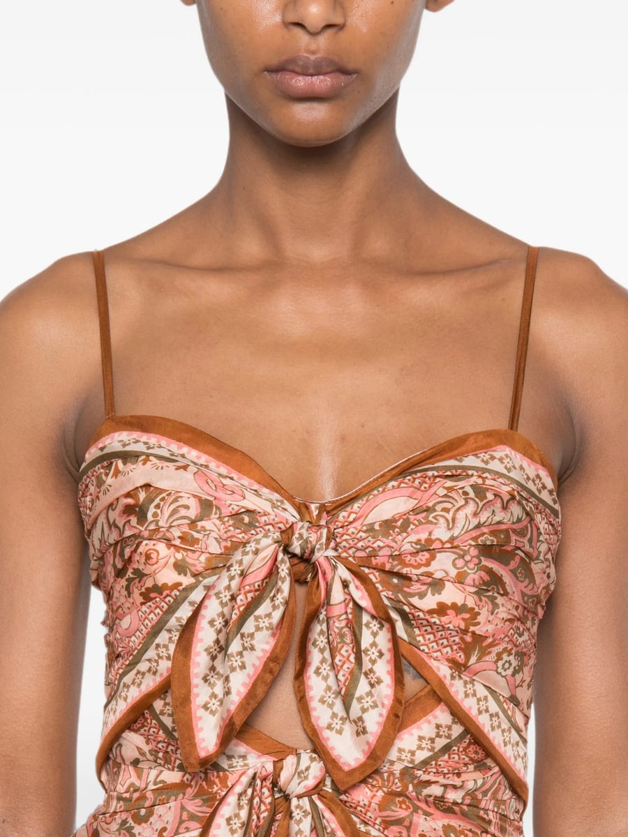 Zimmermann Zimmermann Aster Scarf Midi Dress, view 3
