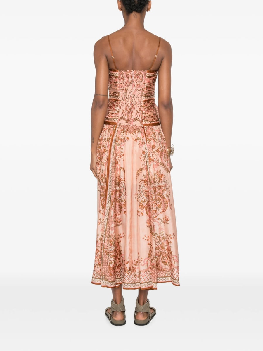 Zimmermann Zimmermann Aster Scarf Midi Dress, view 4