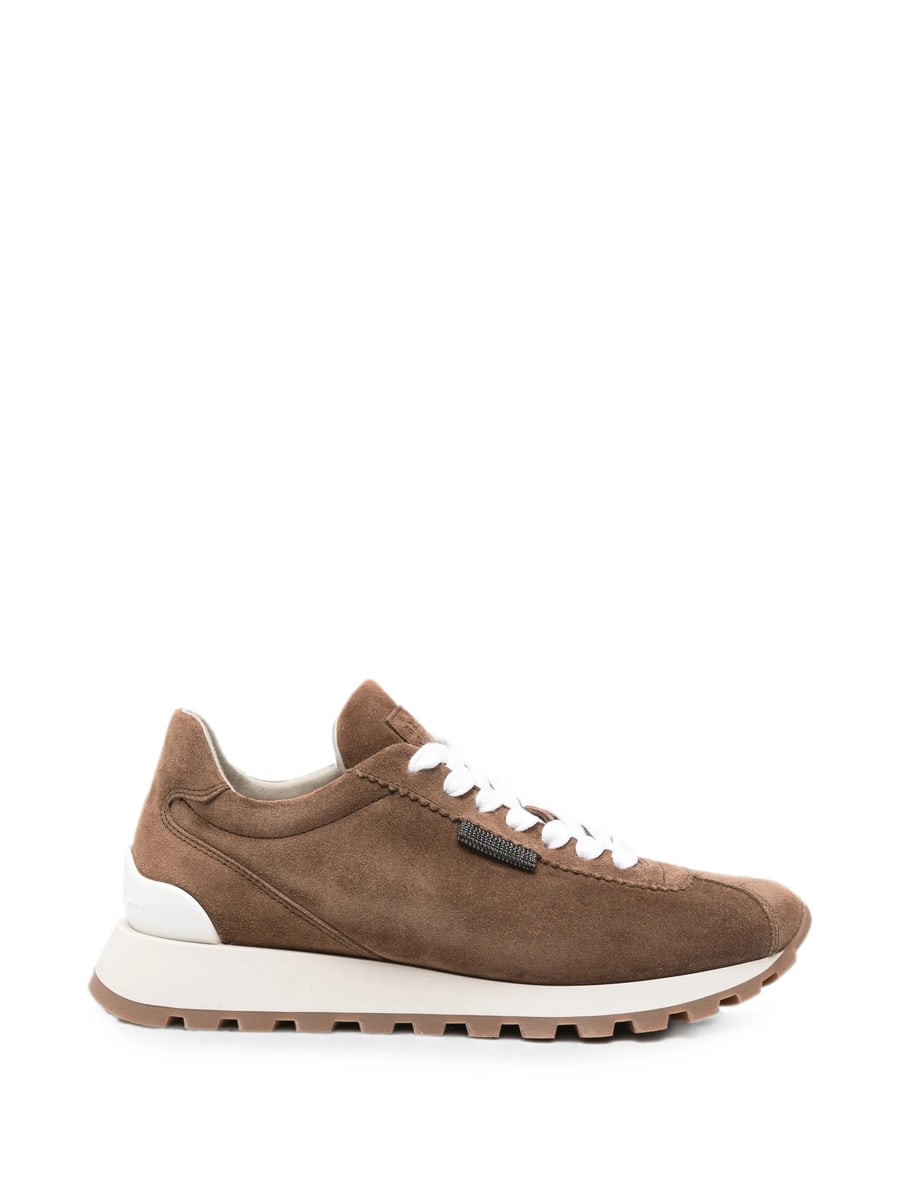 Brunello Cucinelli Brunello Cucinelli Monili-embellished Suede Sneakers