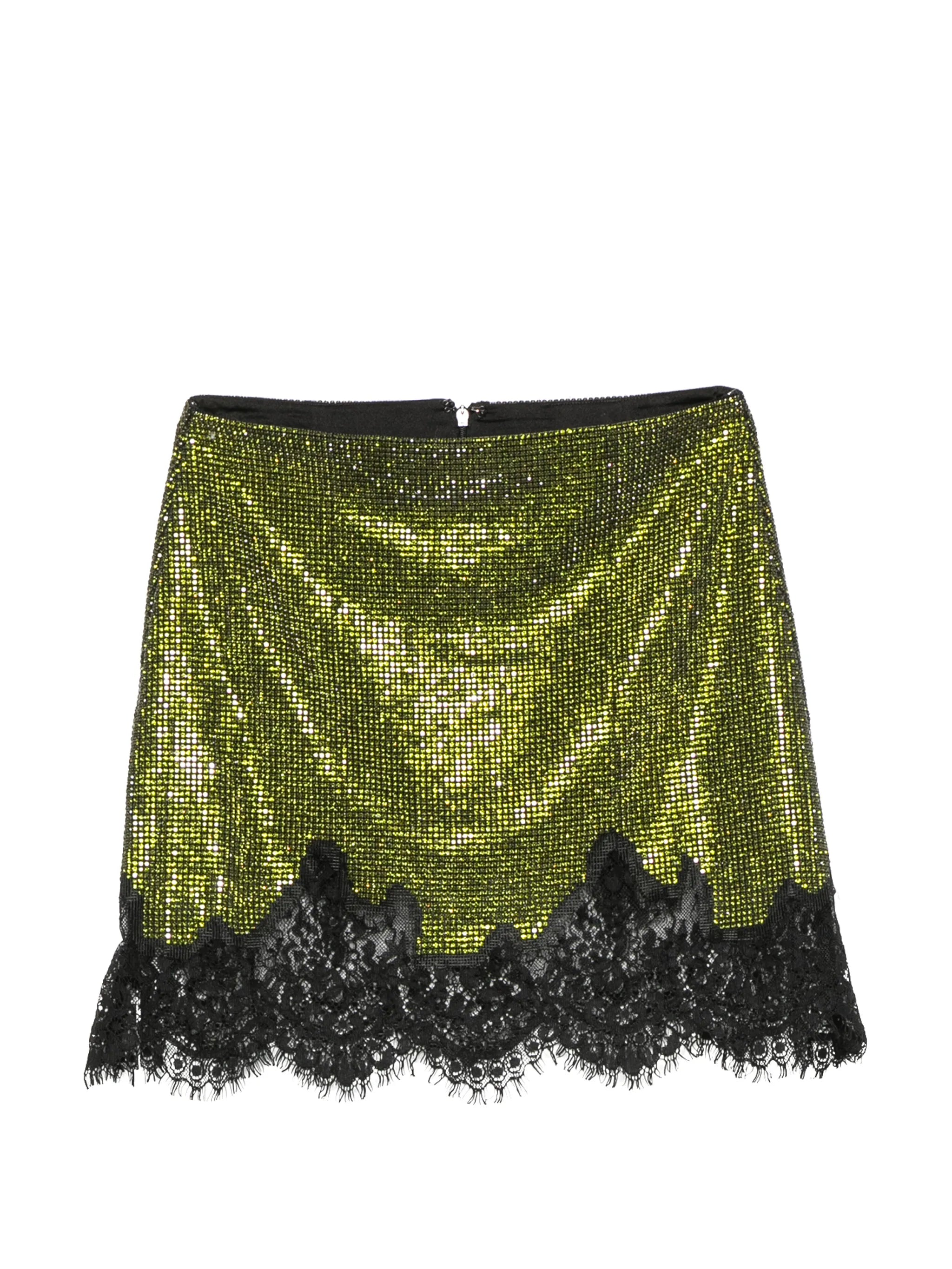self-portrait Self-portrait Lace-trim Sequin-embellished Mini Skirt