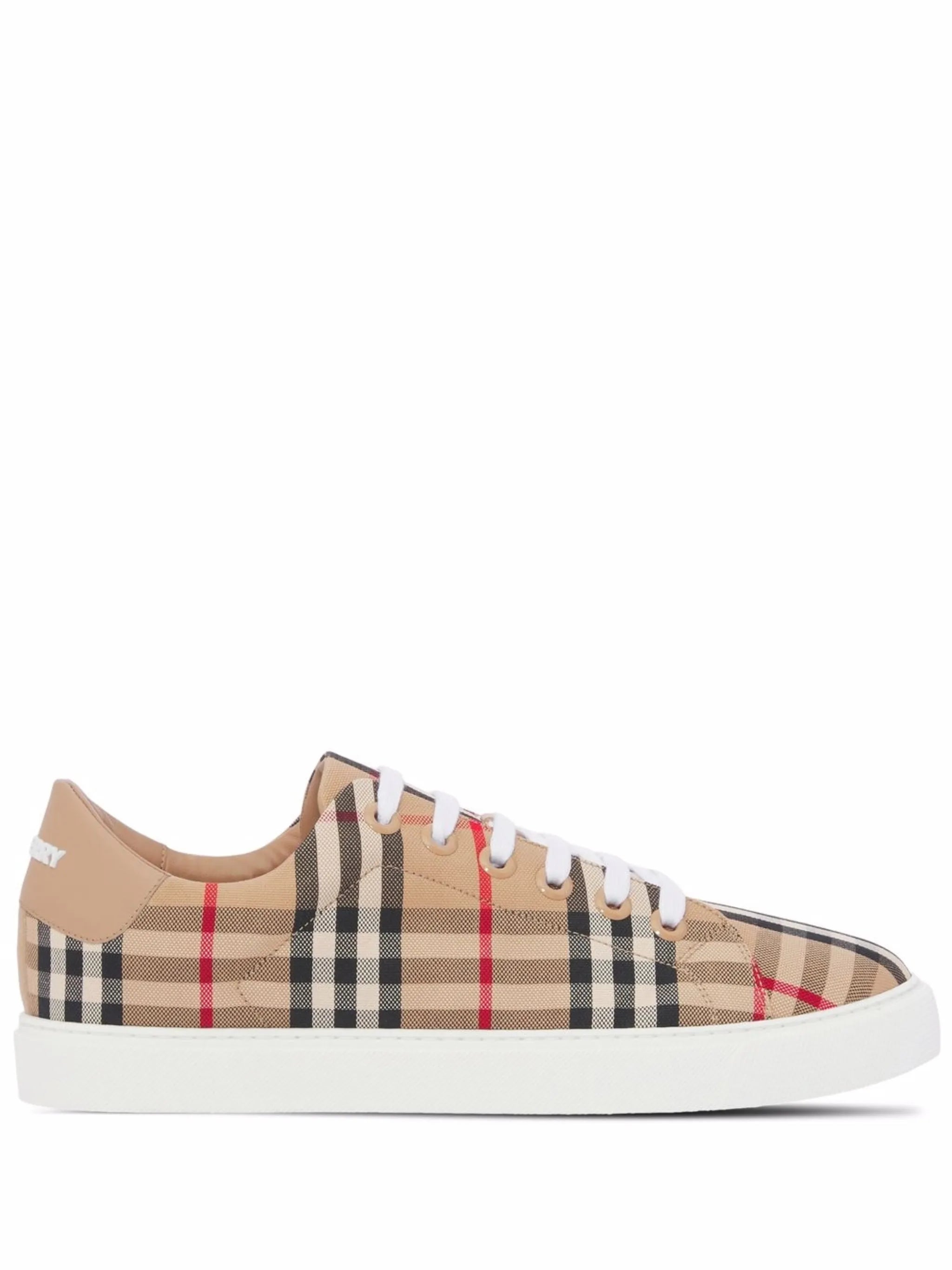 Burberry Burberry Check And Leather Sneakers