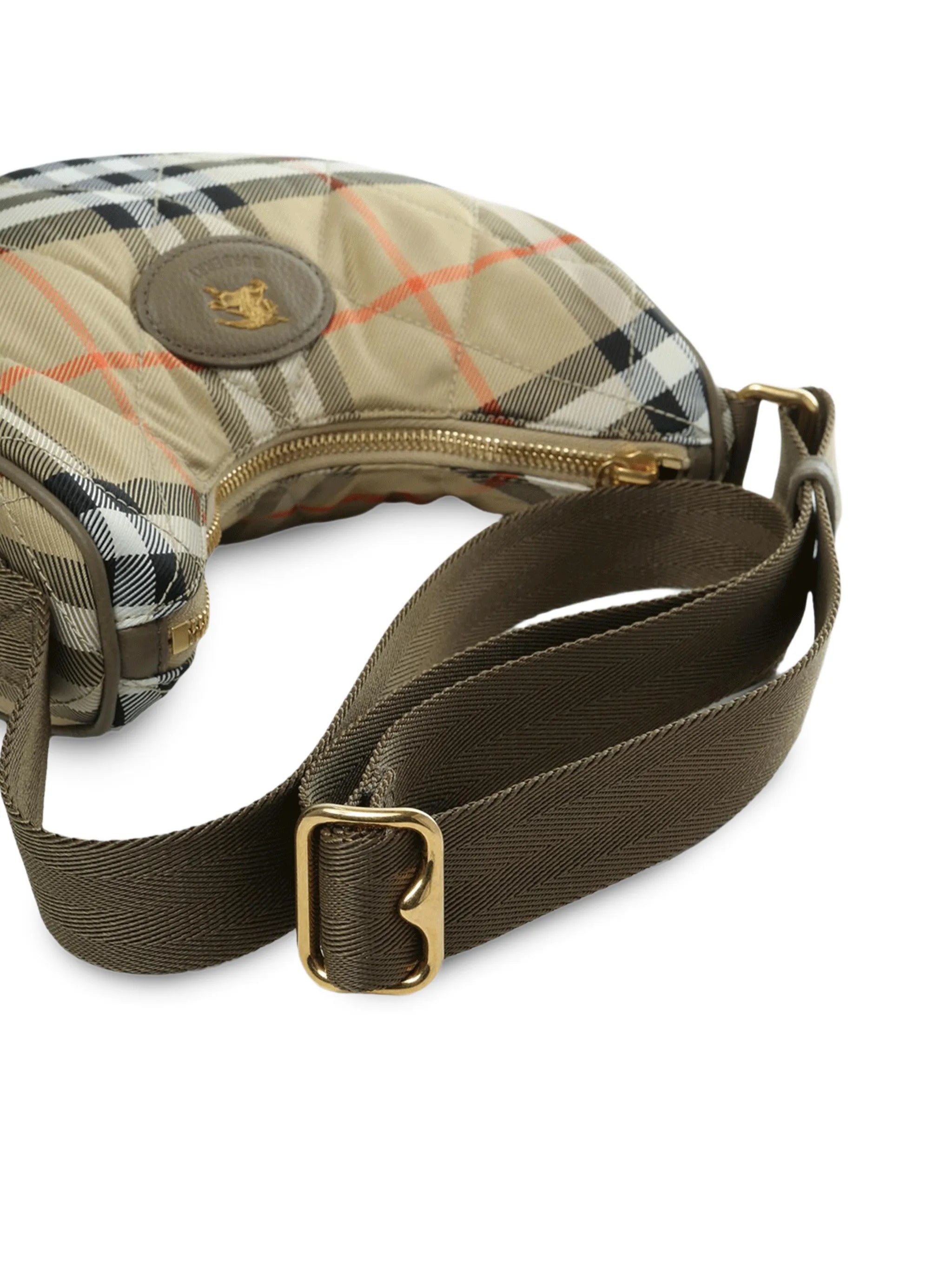 Burberry Burberry Horseshoe Quilted Check Crossbody Bag, view 2