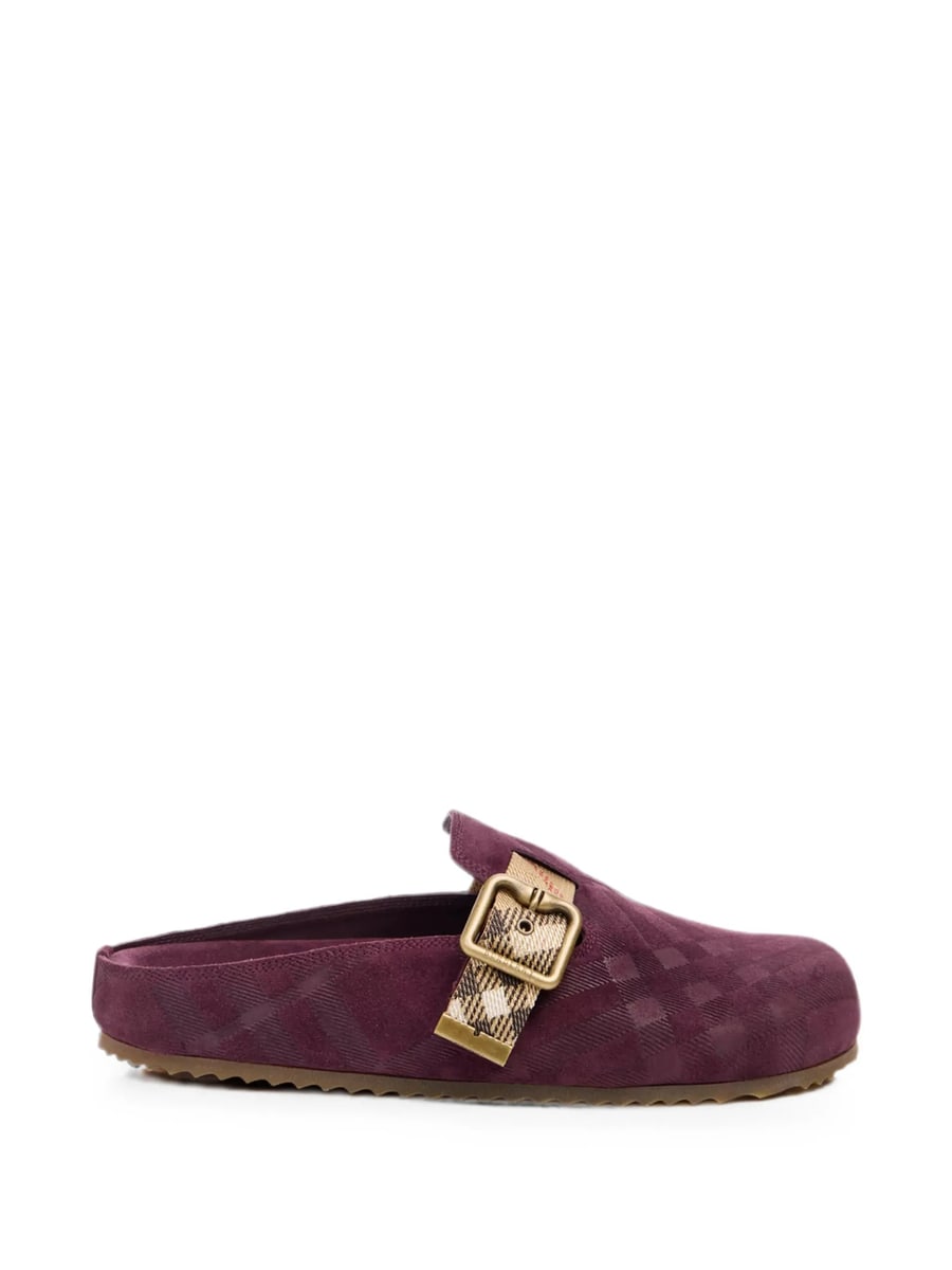 Burberry Burberry Check-pattern Buckle-fastening Flat Mules