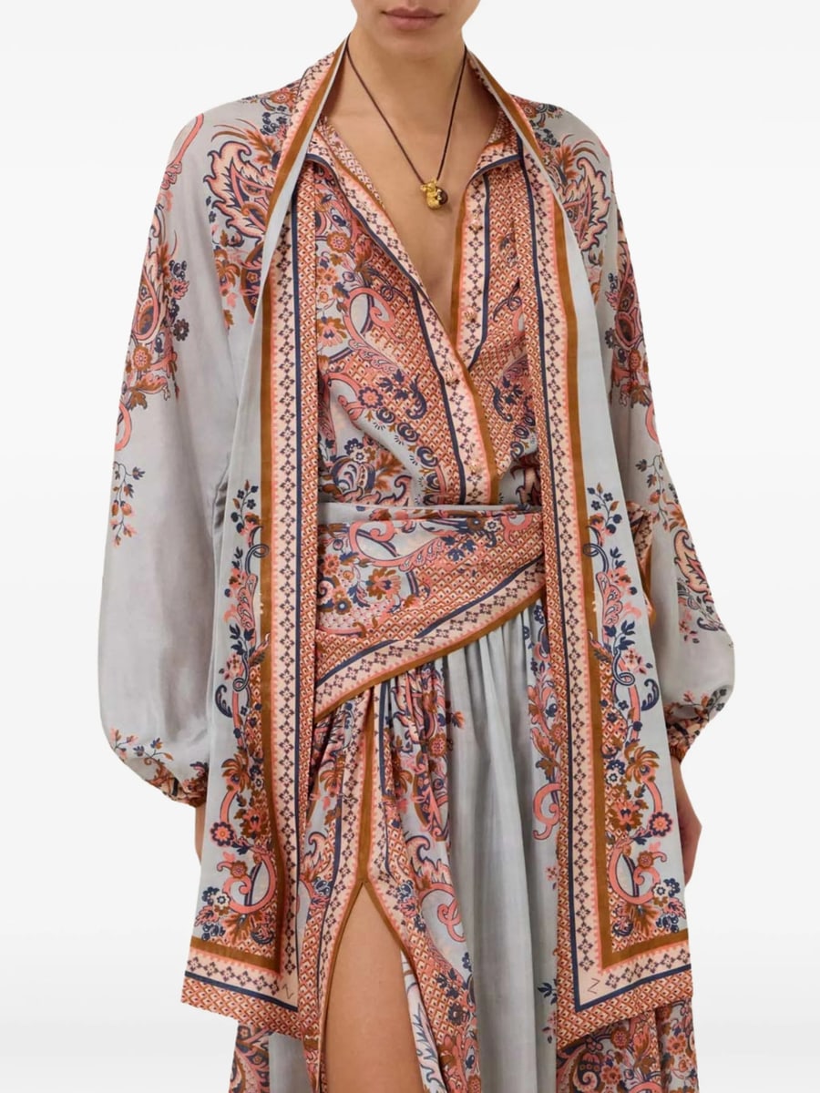 Zimmermann Zimmermann Aster Tie-neck Blouse, view 2