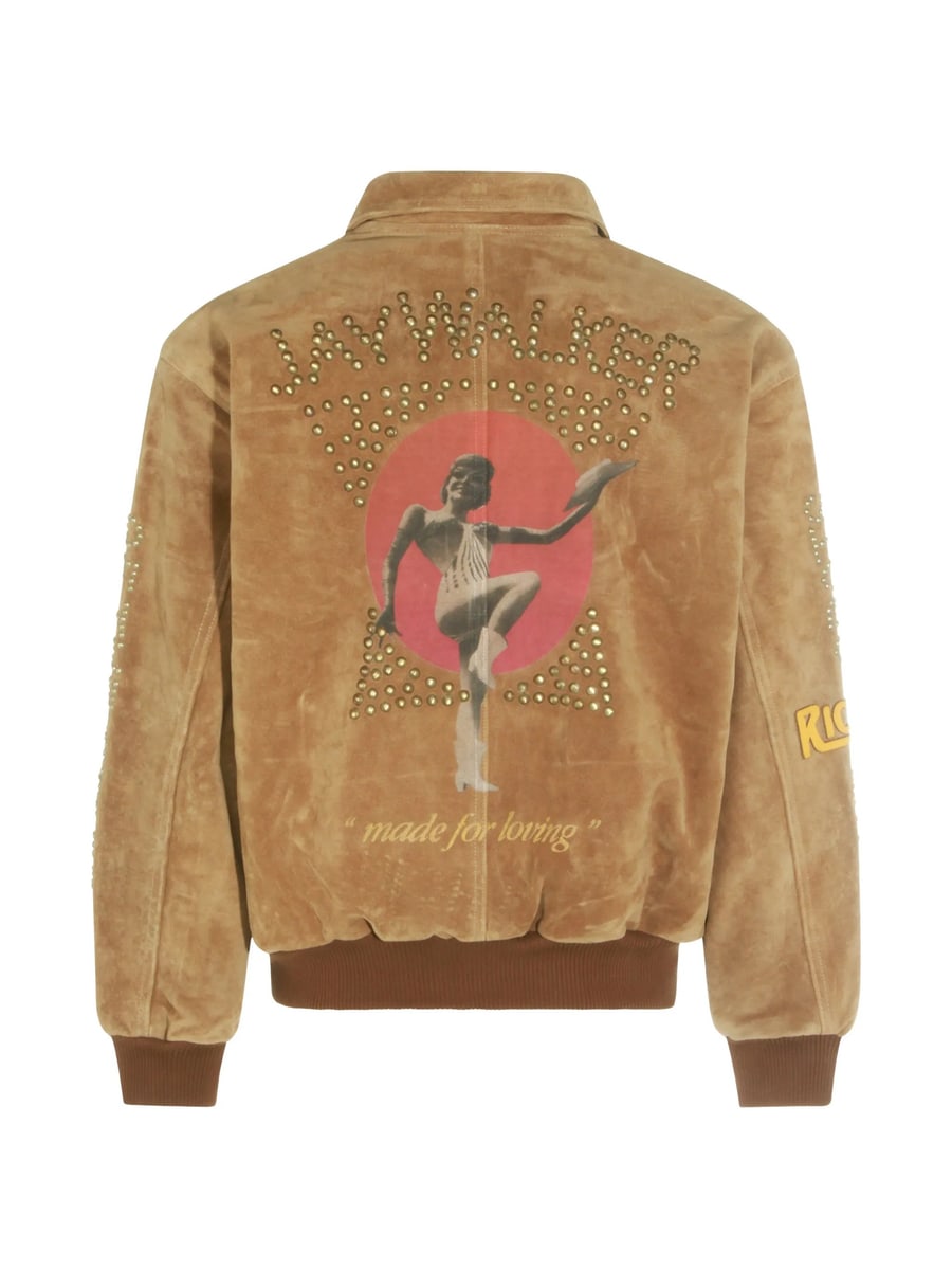 Paly Hollywood Paly Hollywood Sunset Embellished Suede Jacket, view 3