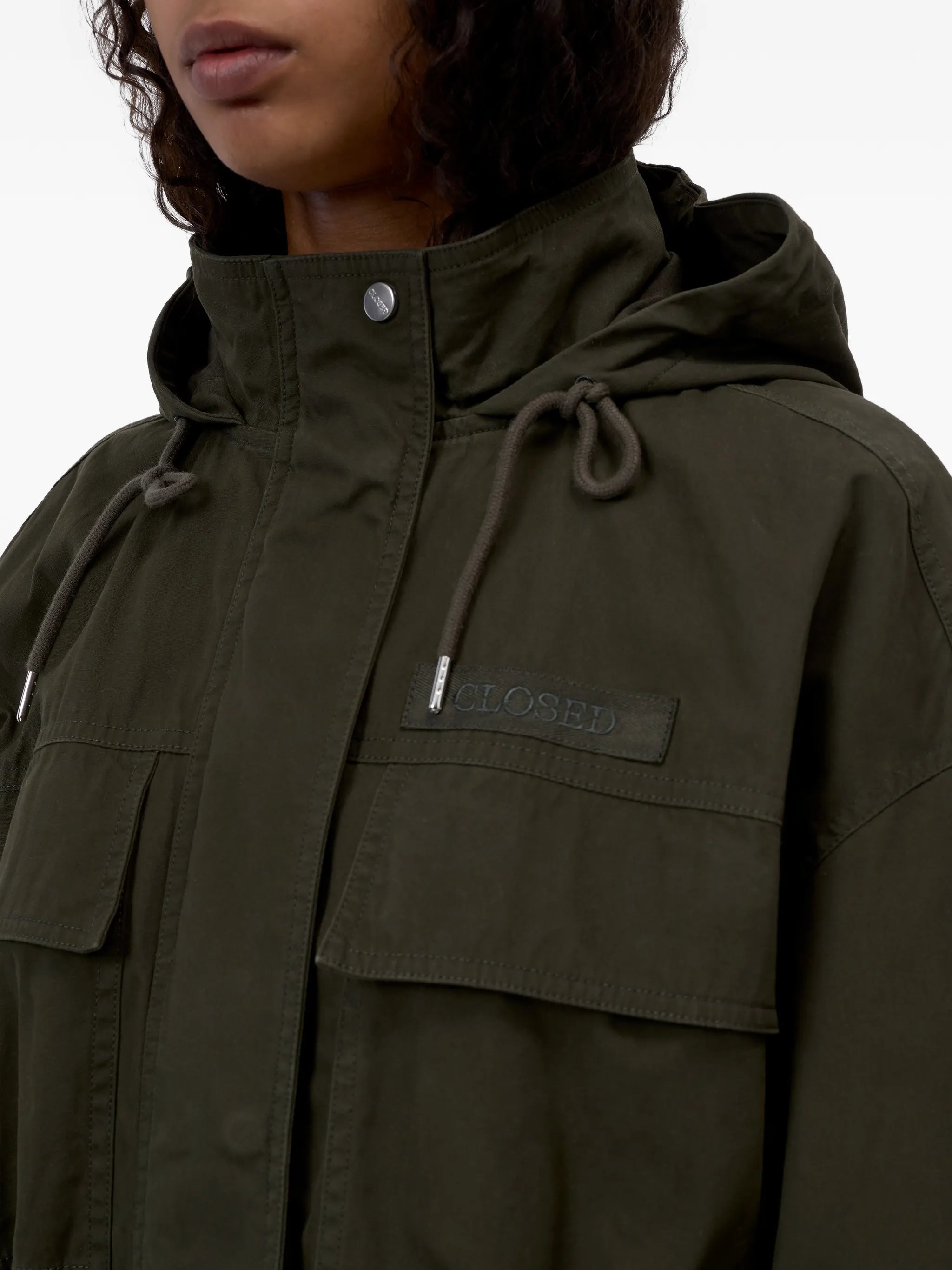 Closed Closed Drawstring-waist Cotton Parka, view 2