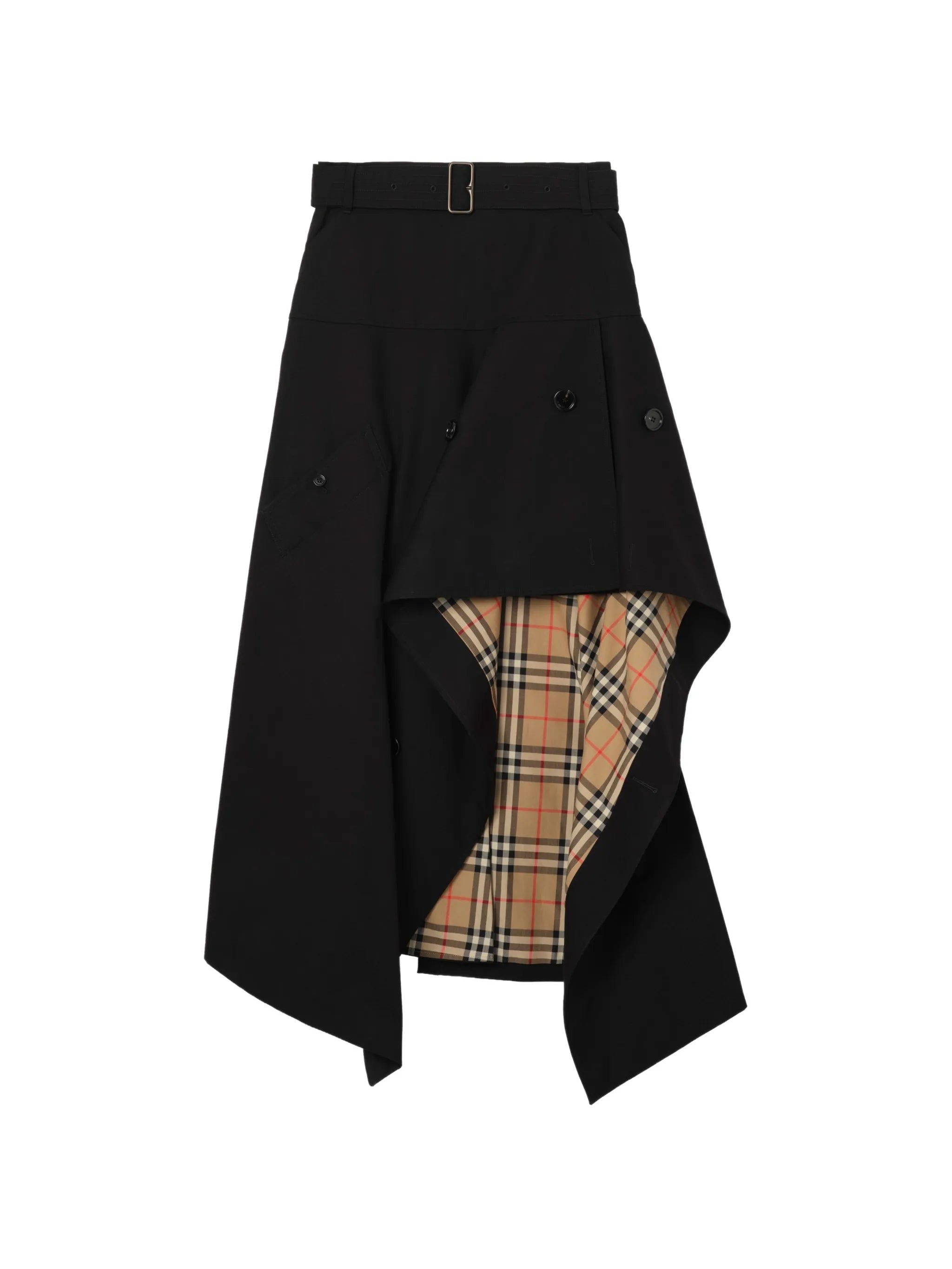Burberry Burberry Gabardine Asymmetric Trench Skirt