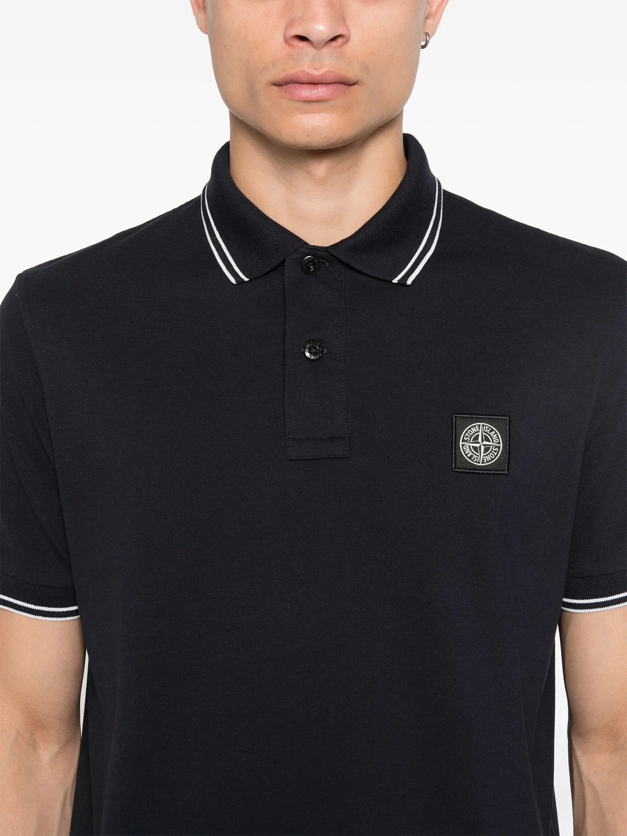 Stone Island Stone Island Compass-motif Polo Shirt, view 2