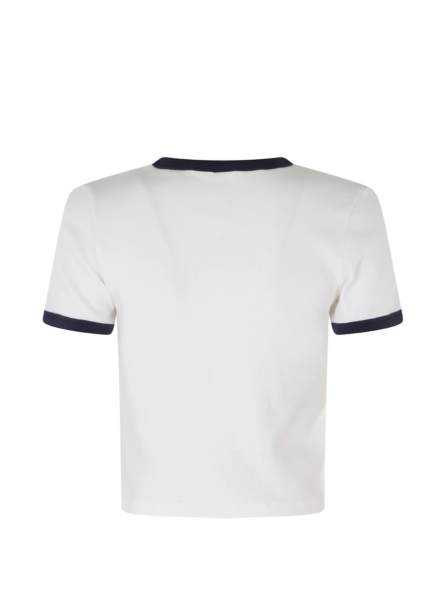 Sporty & Rich Sporty & Rich Logo-print Ringer T-shirt, view 2