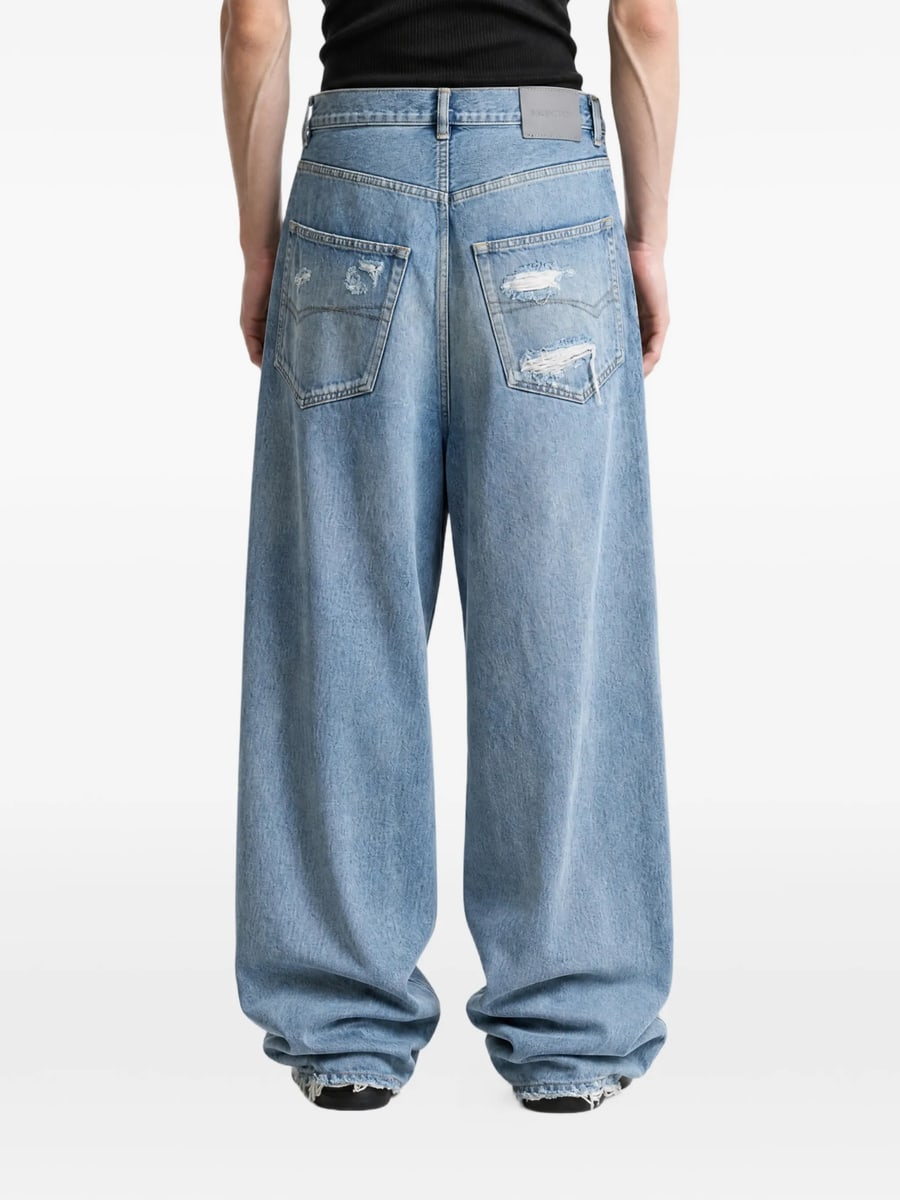 Balenciaga Balenciaga Baggy-fit Distressed Jeans, view 2