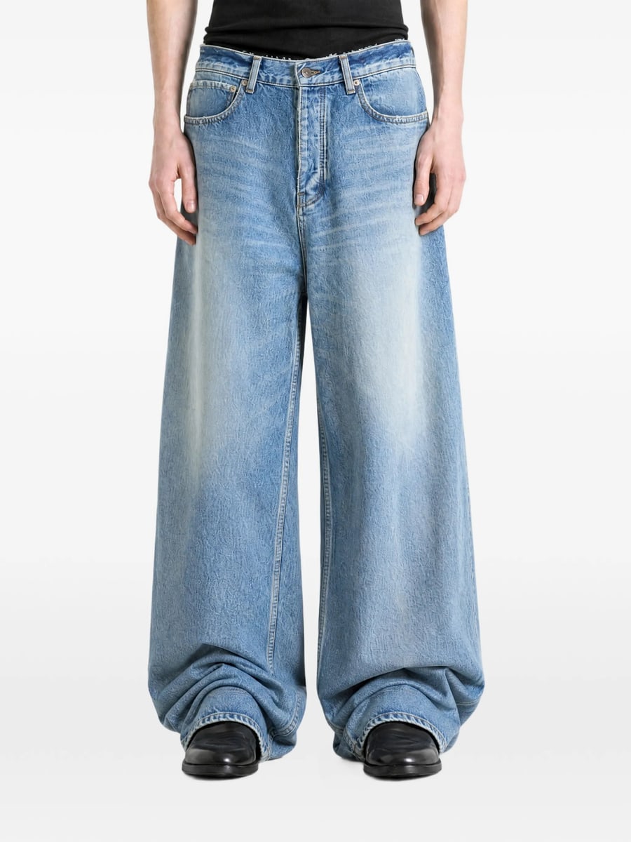 Balenciaga Balenciaga Baggy-fit Distressed Jeans, view 3