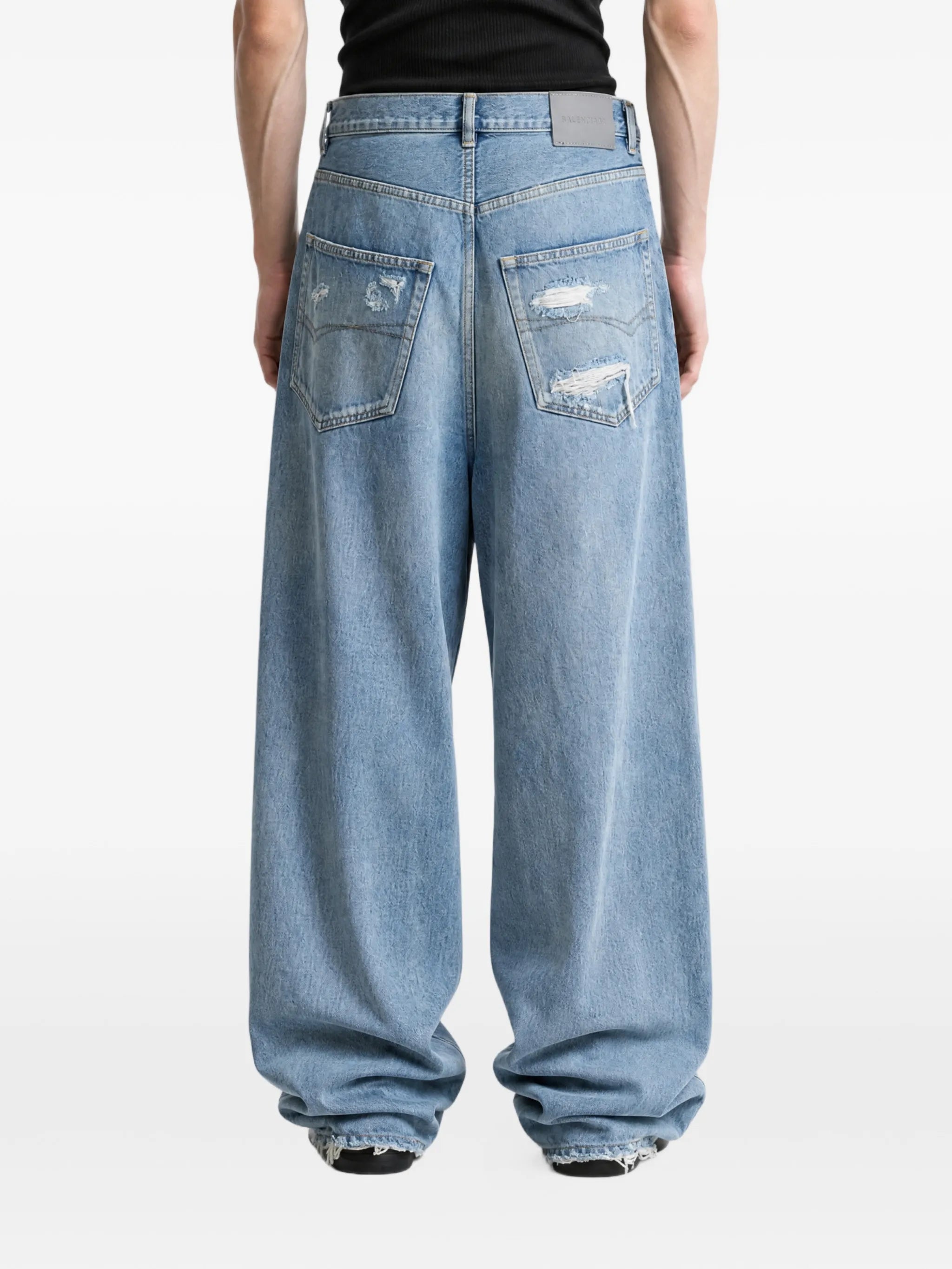 Balenciaga Balenciaga Baggy-fit Distressed Jeans, view 2