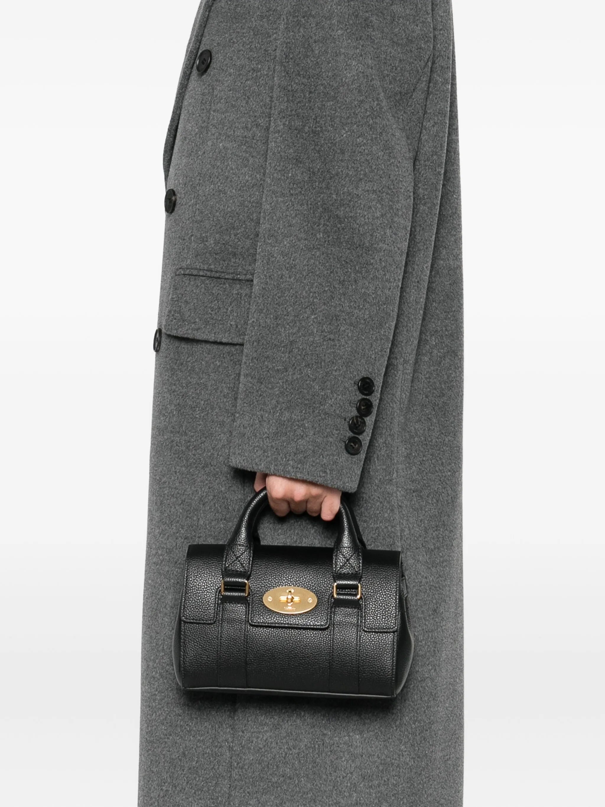 Mulberry Mulberry Mini Bayswater Grained-leather Tote Bag, view 2