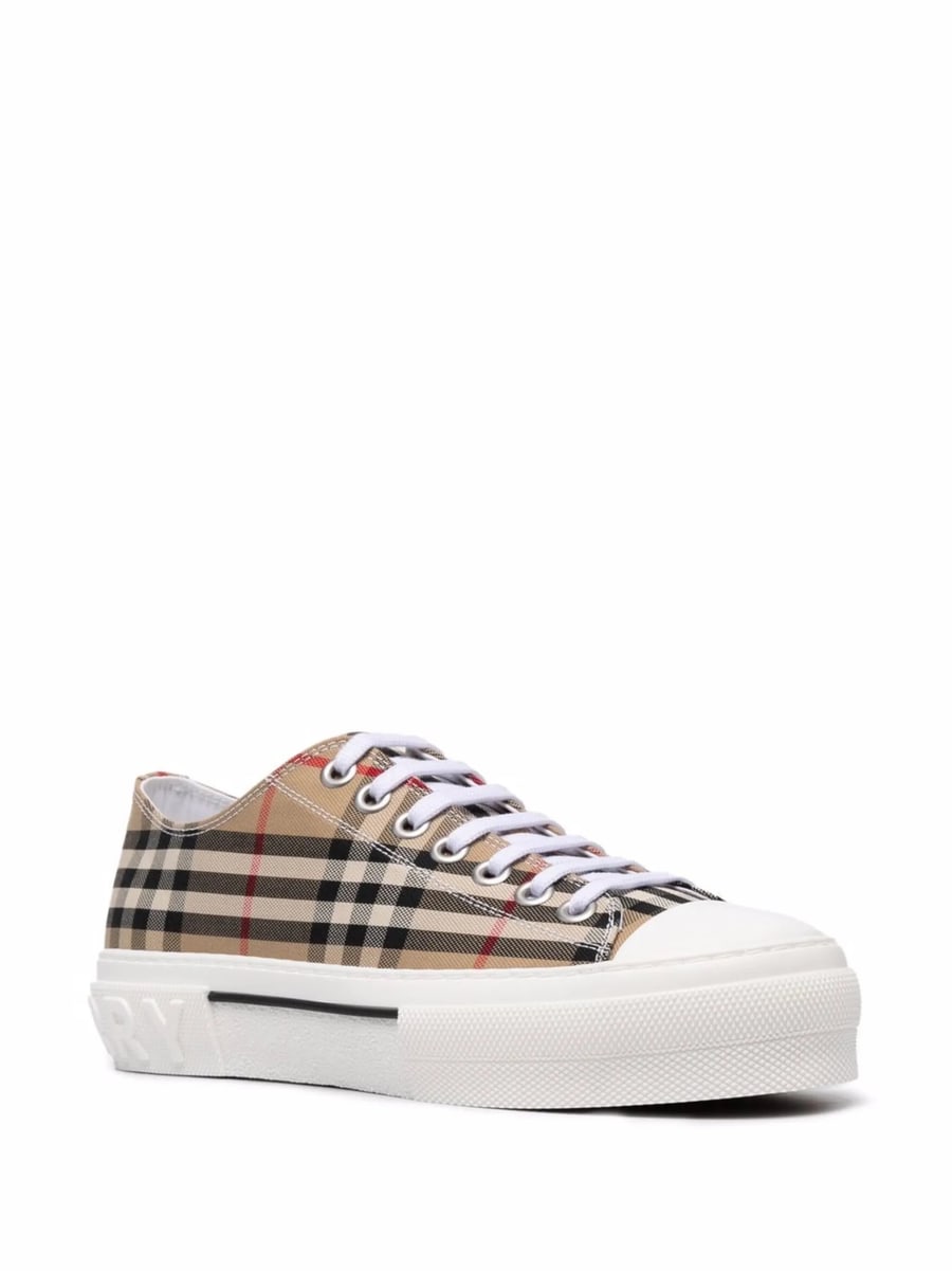 Burberry Burberry Check Sneakers, view 3