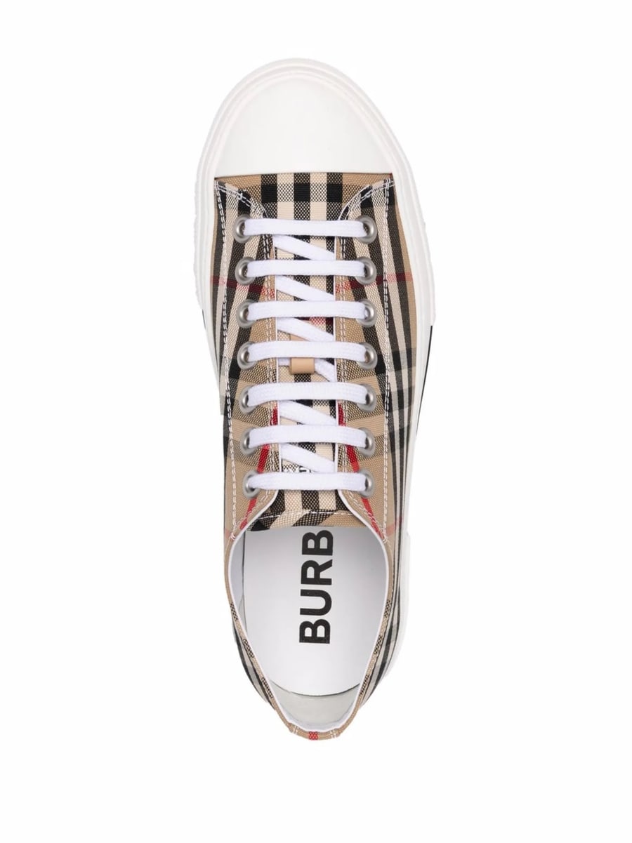 Burberry Burberry Check Sneakers, view 4