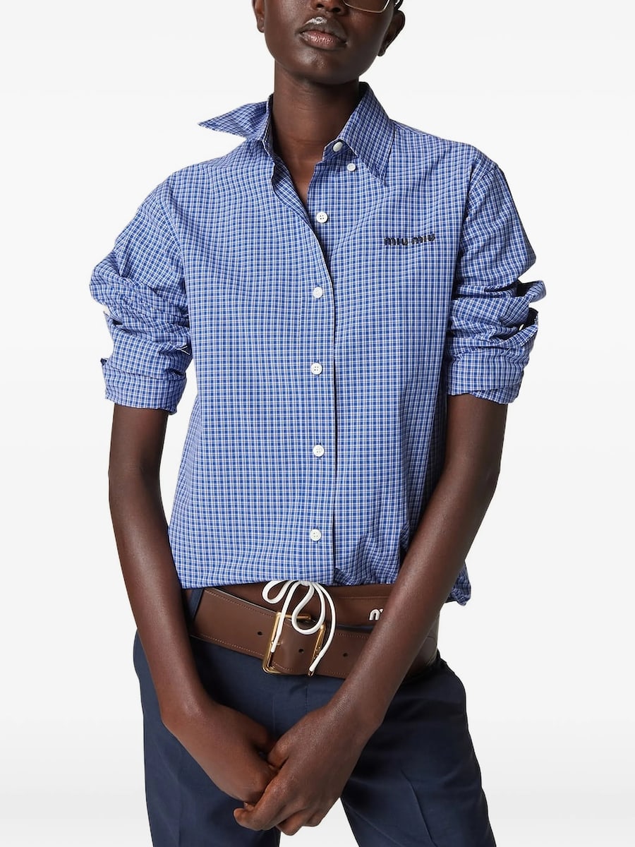 Miu Miu Miu Miu Checked Shirt, view 3