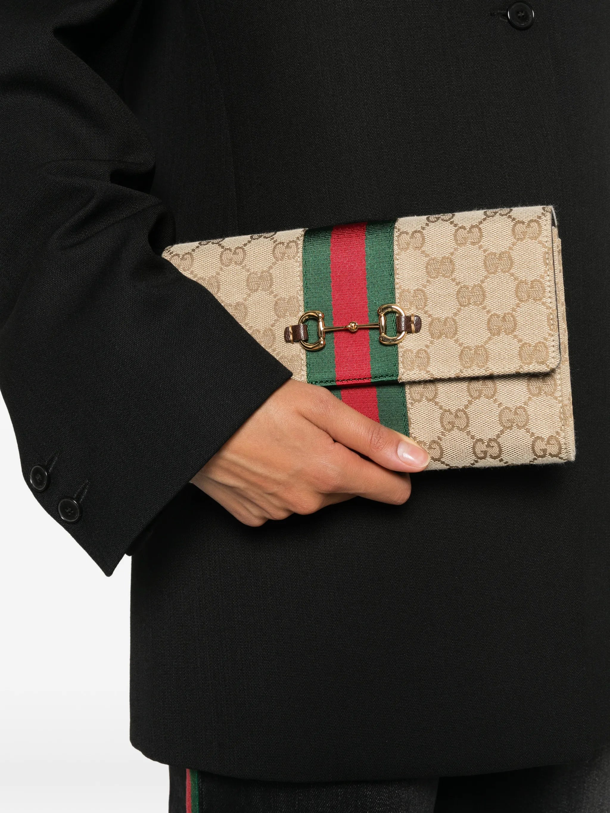 Gucci Gucci Horsebit GG Supreme Tote Bag, view 2