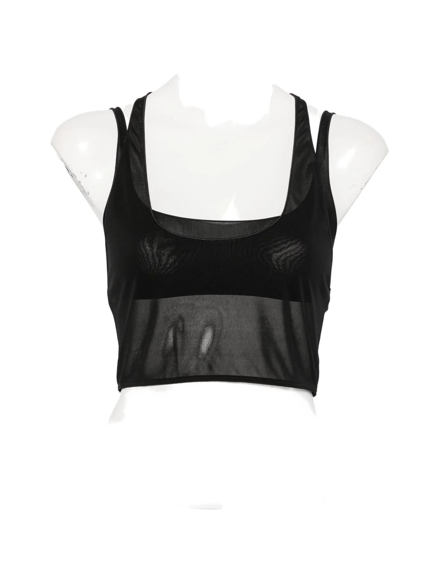 Gucci Gucci Sheer-panel Racerback Top