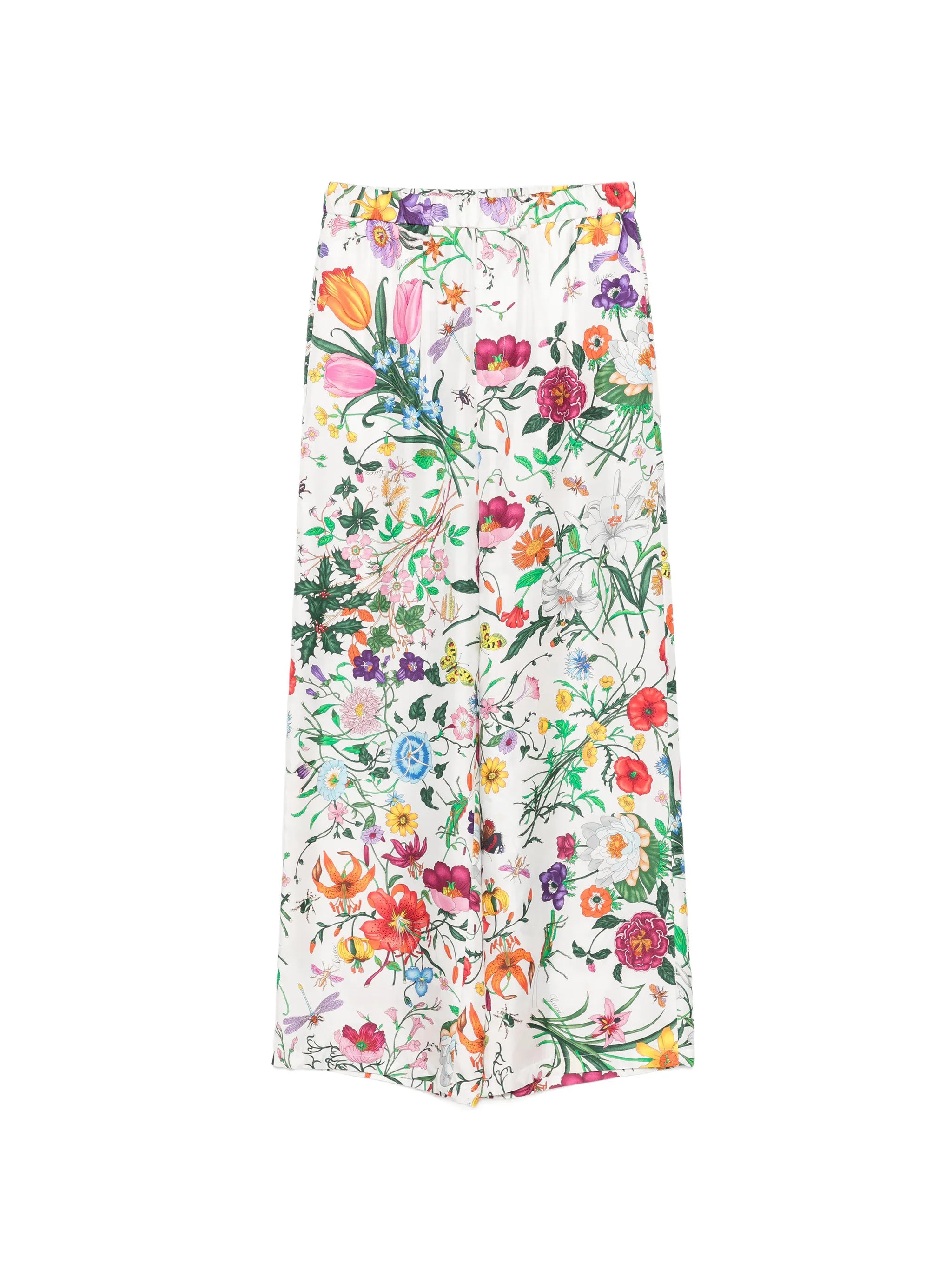 Gucci Gucci Floral-print Straight-leg Trousers