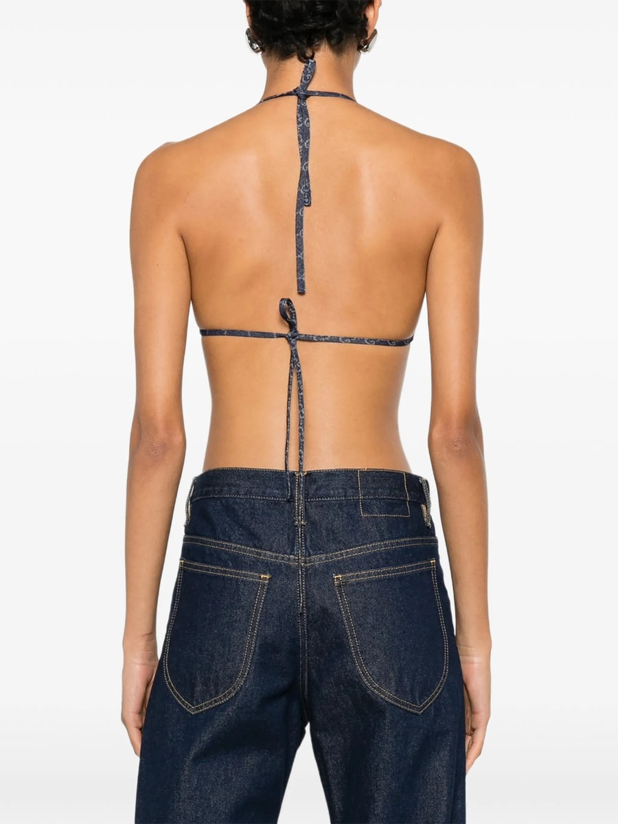 Gucci Gucci GG Monogram Denim Top, view 5
