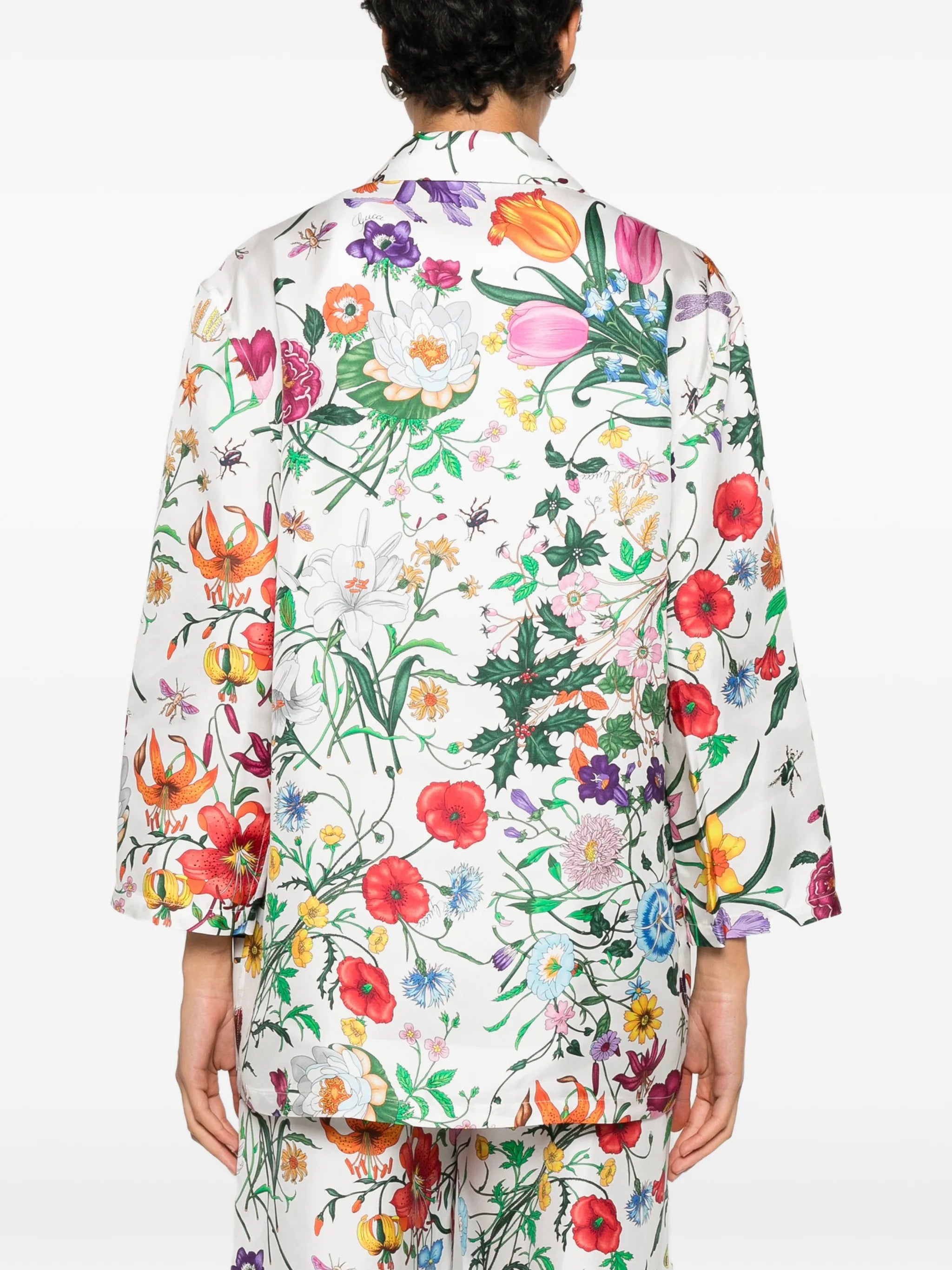 Gucci Gucci Flora-print Silk Shirt, view 2