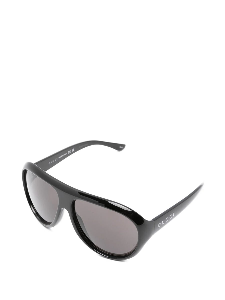 Gucci Gucci Logo-lettering Pilot-frame Sunglasses, view 2