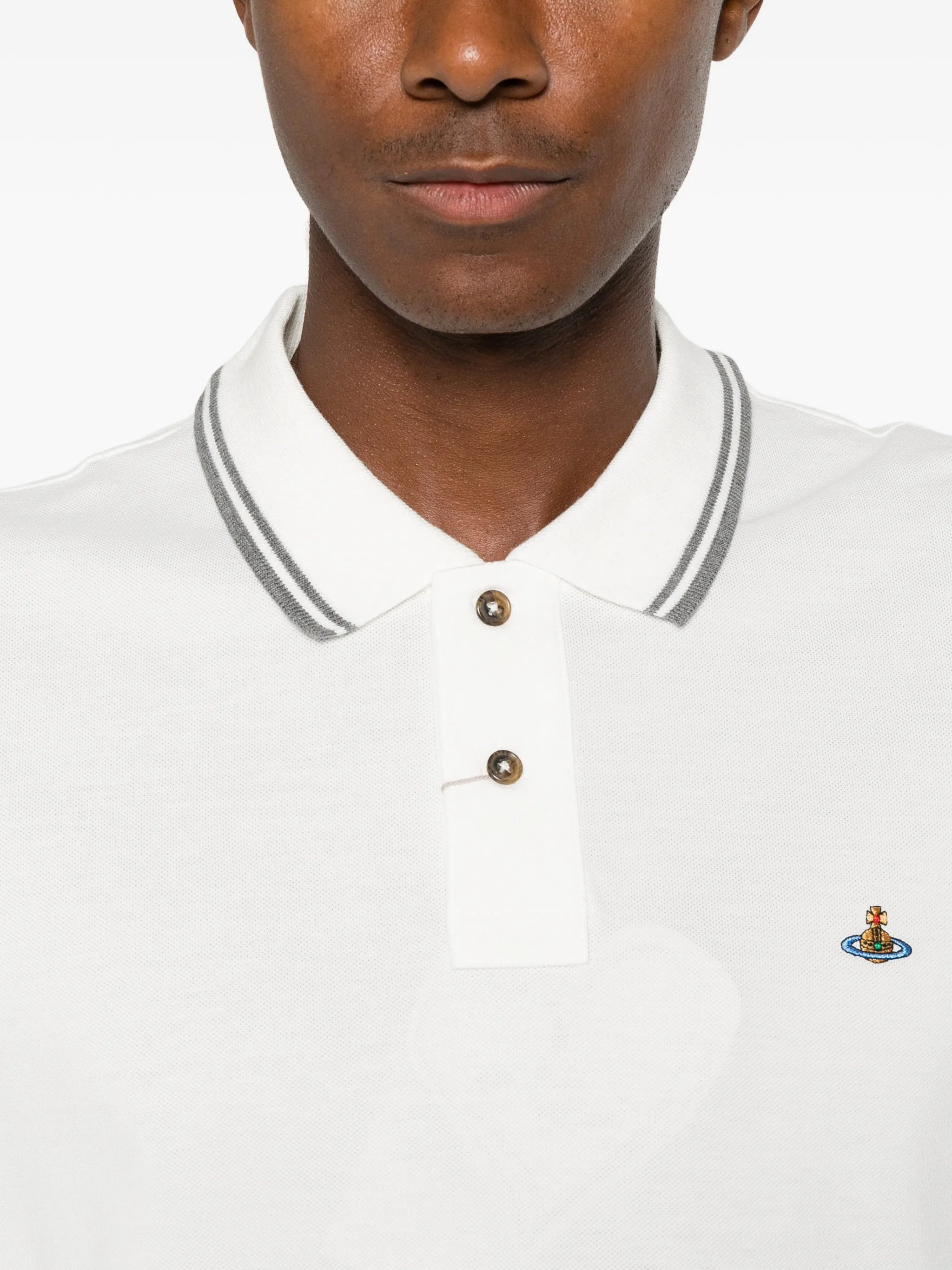 Vivienne Westwood Vivienne Westwood Classic Embroidered-detail Cotton Polo Shirt, view 2