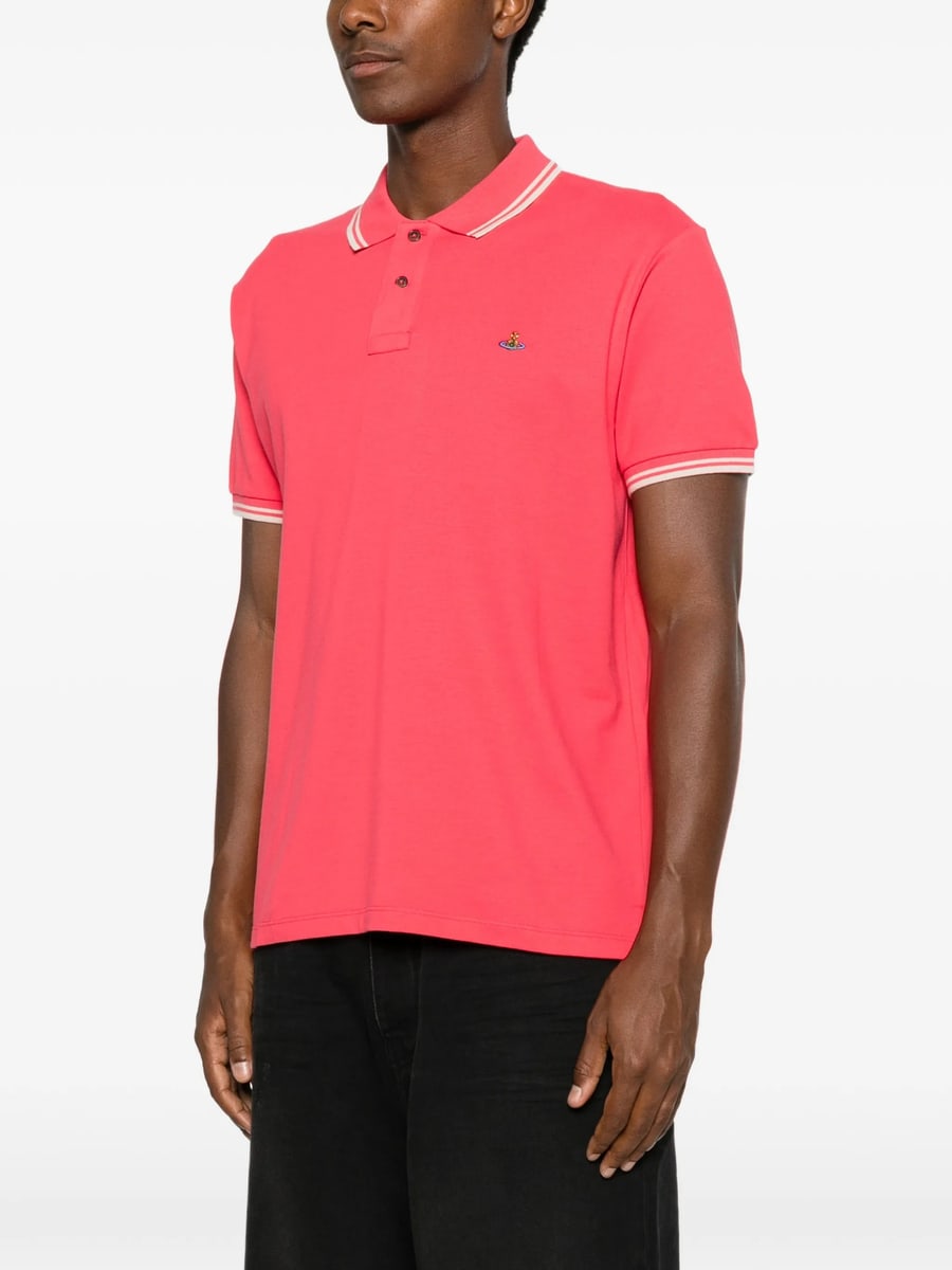 Vivienne Westwood Vivienne Westwood Classic Embroidered-detail Cotton Polo Shirt, view 3