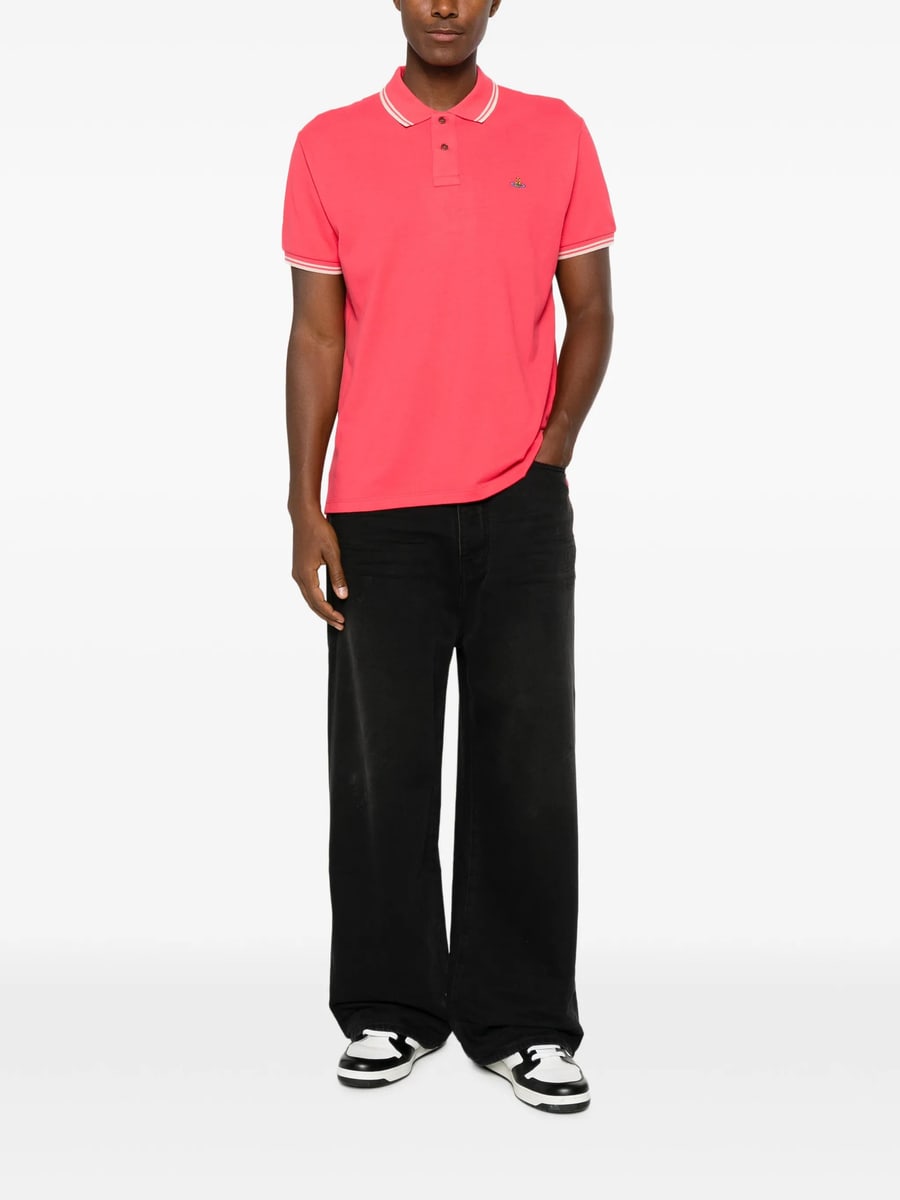 Vivienne Westwood Vivienne Westwood Classic Embroidered-detail Cotton Polo Shirt, view 4