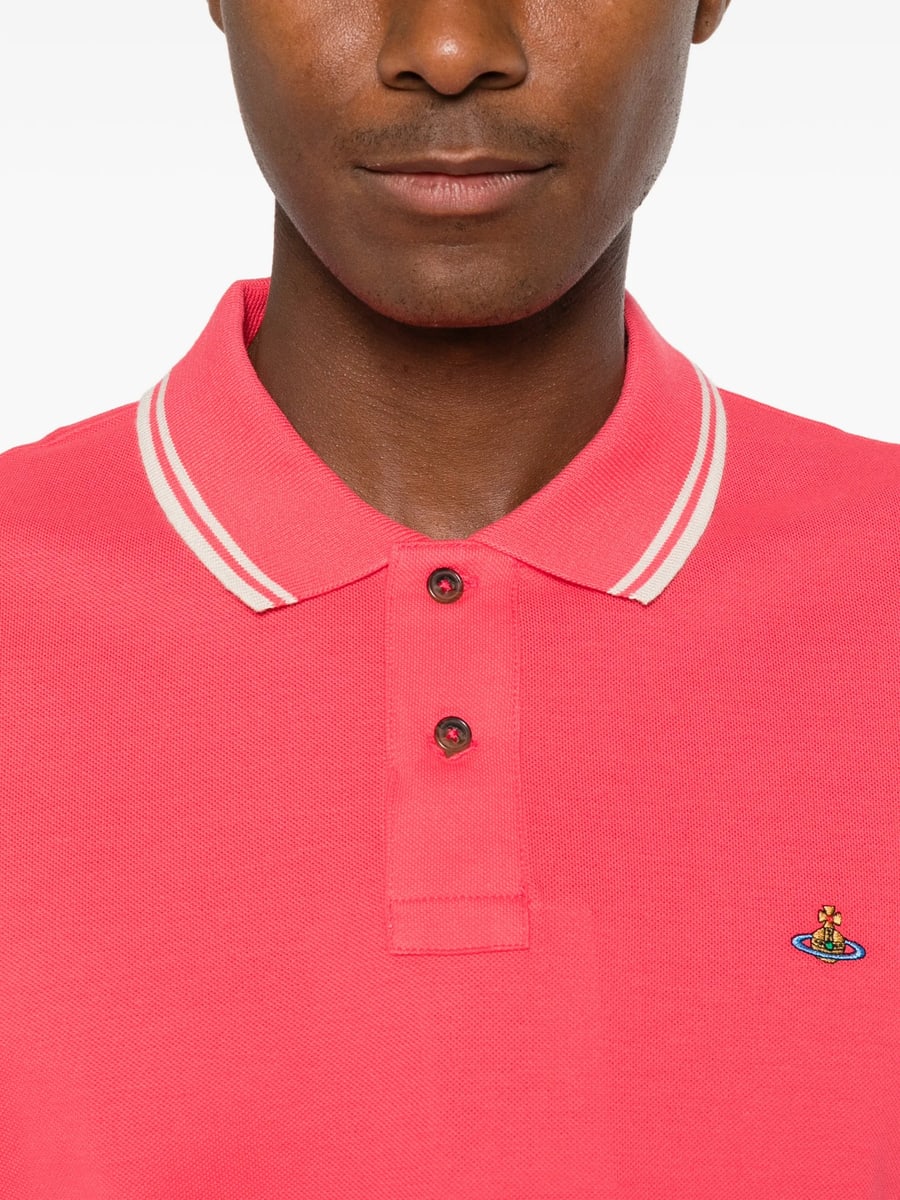 Vivienne Westwood Vivienne Westwood Classic Embroidered-detail Cotton Polo Shirt, view 5