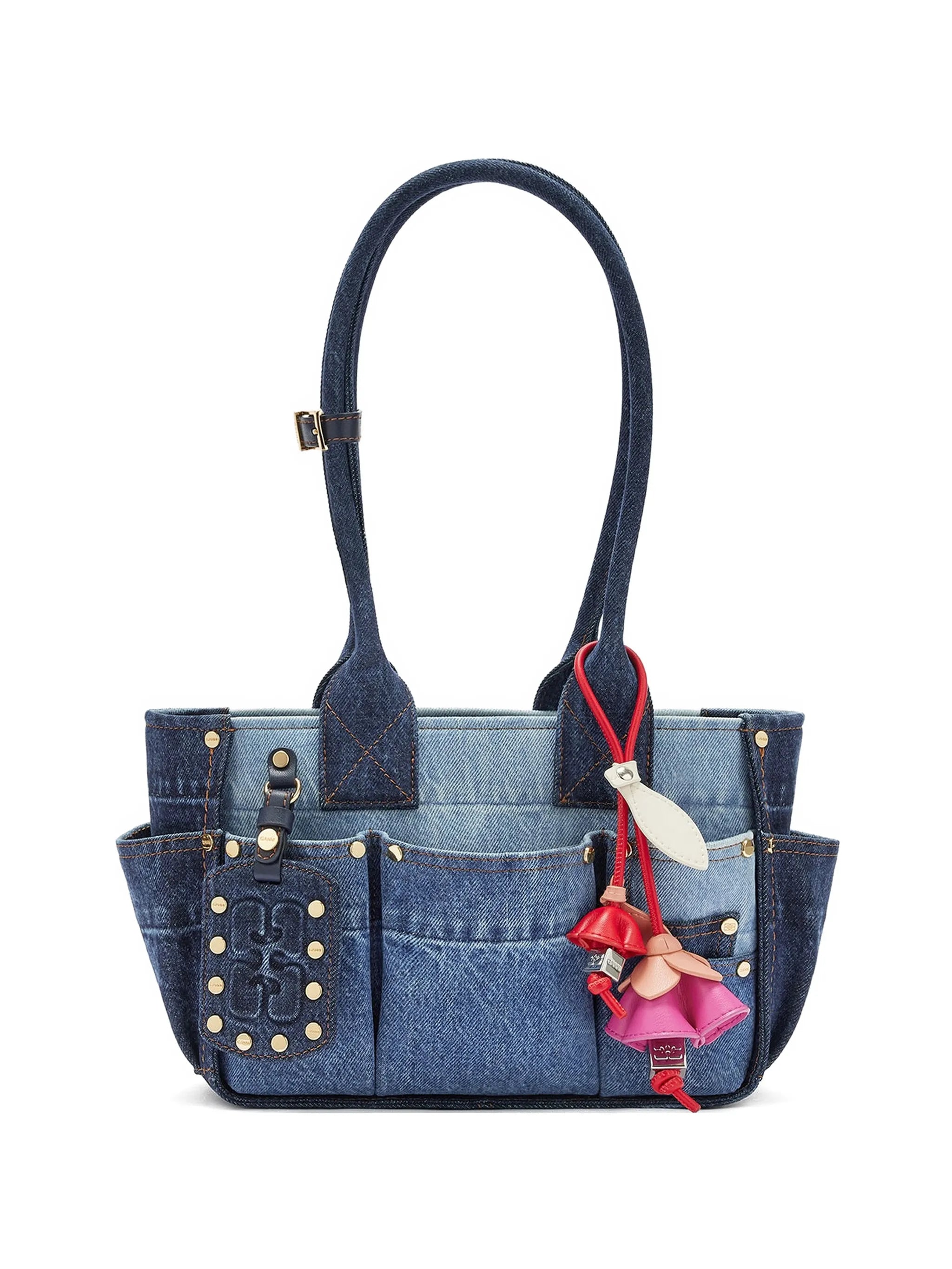 Ganni Ganni Small Pocket Studded Shoulder Bag