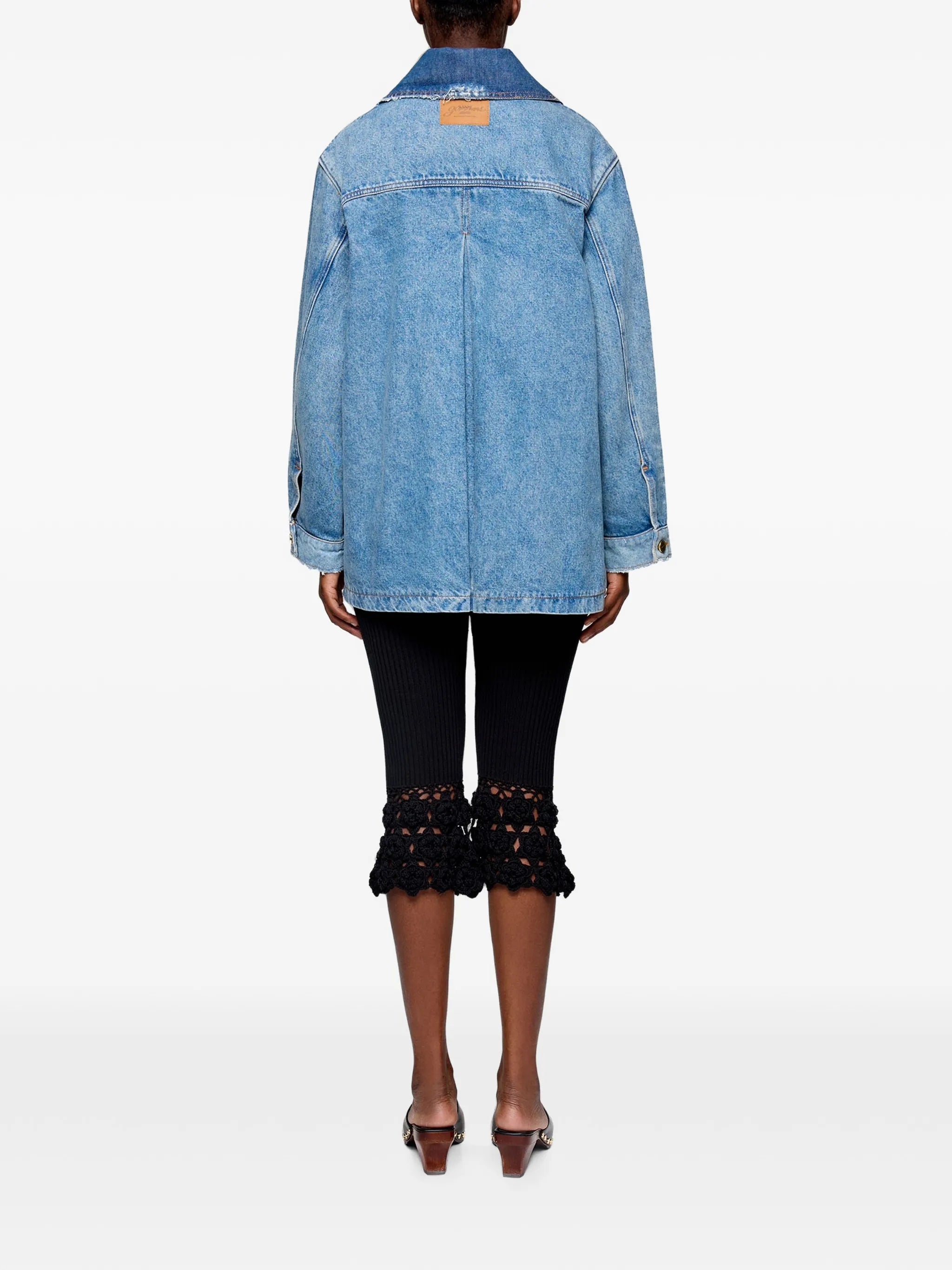 Ganni Ganni Jacket In Patchwork Denim, view 2