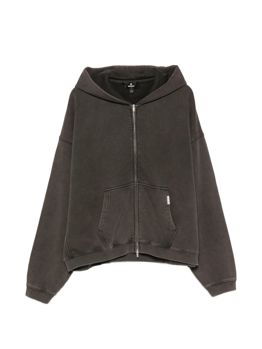 Represent Represent Initial Zip-up Cotton Hoodie
