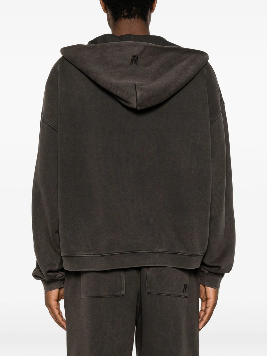 Represent Represent Initial Zip-up Cotton Hoodie, view 3