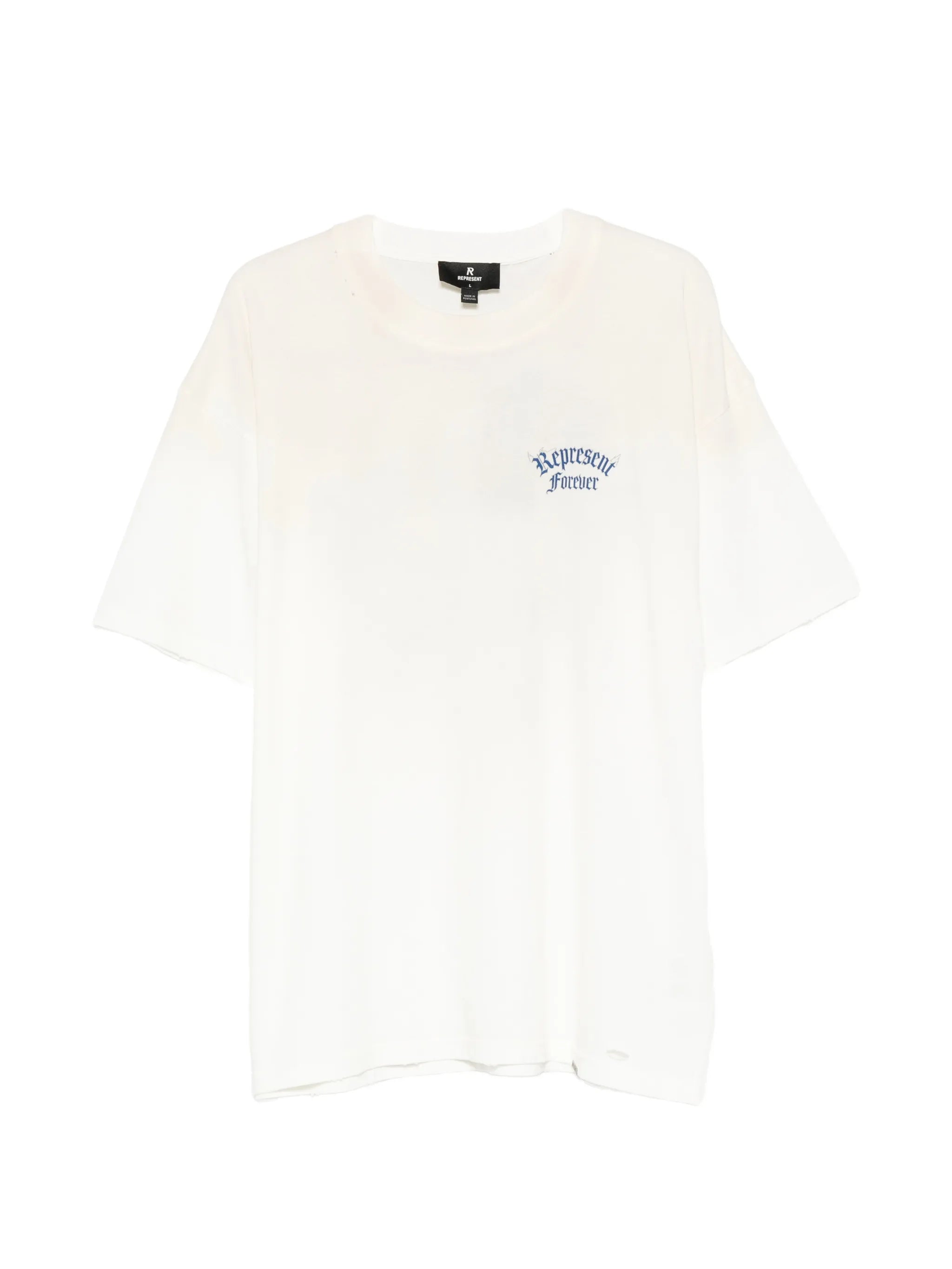 Represent Represent Duality Logo-print Distressed Cotton T-shirt