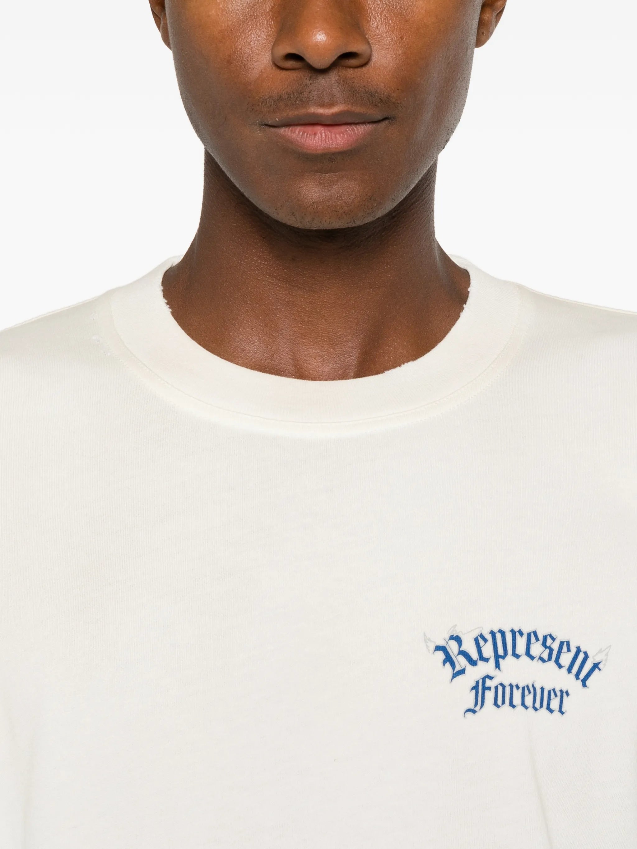 Represent Represent Duality Logo-print Distressed Cotton T-shirt, view 2