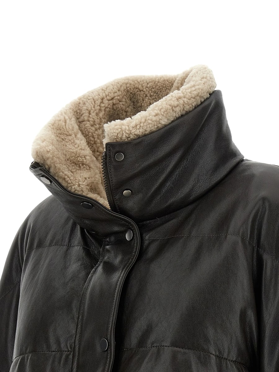 Brunello Cucinelli Brunello Cucinelli Quilted Leather Jacket, view 3