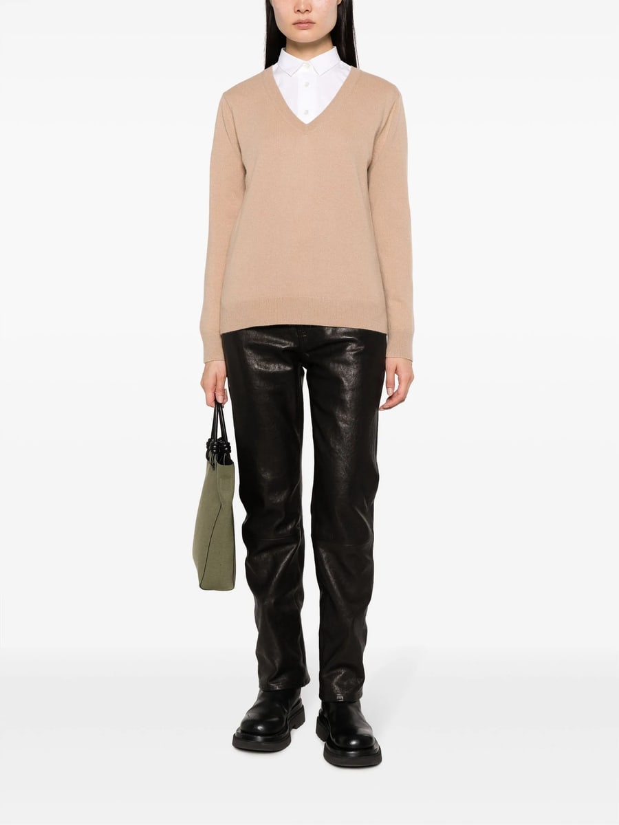 Vince Vince V-neck Knitted Jumper, view 3