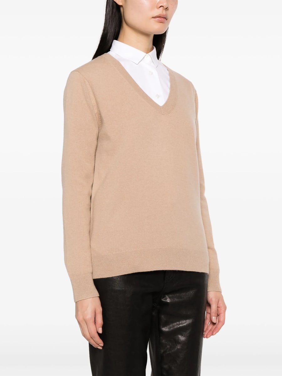 Vince Vince V-neck Knitted Jumper, view 4