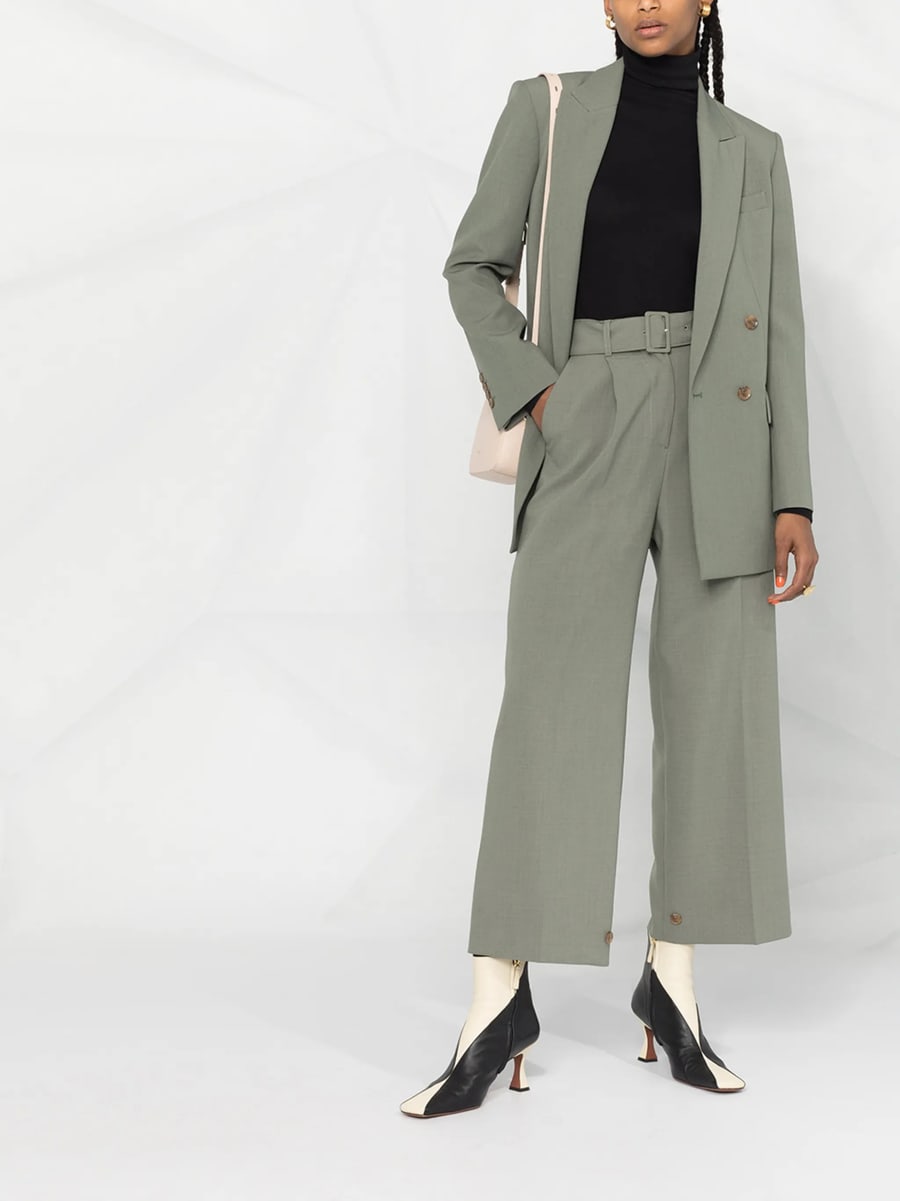 Vince Vince Roll-neck Cotton Blouse, view 2