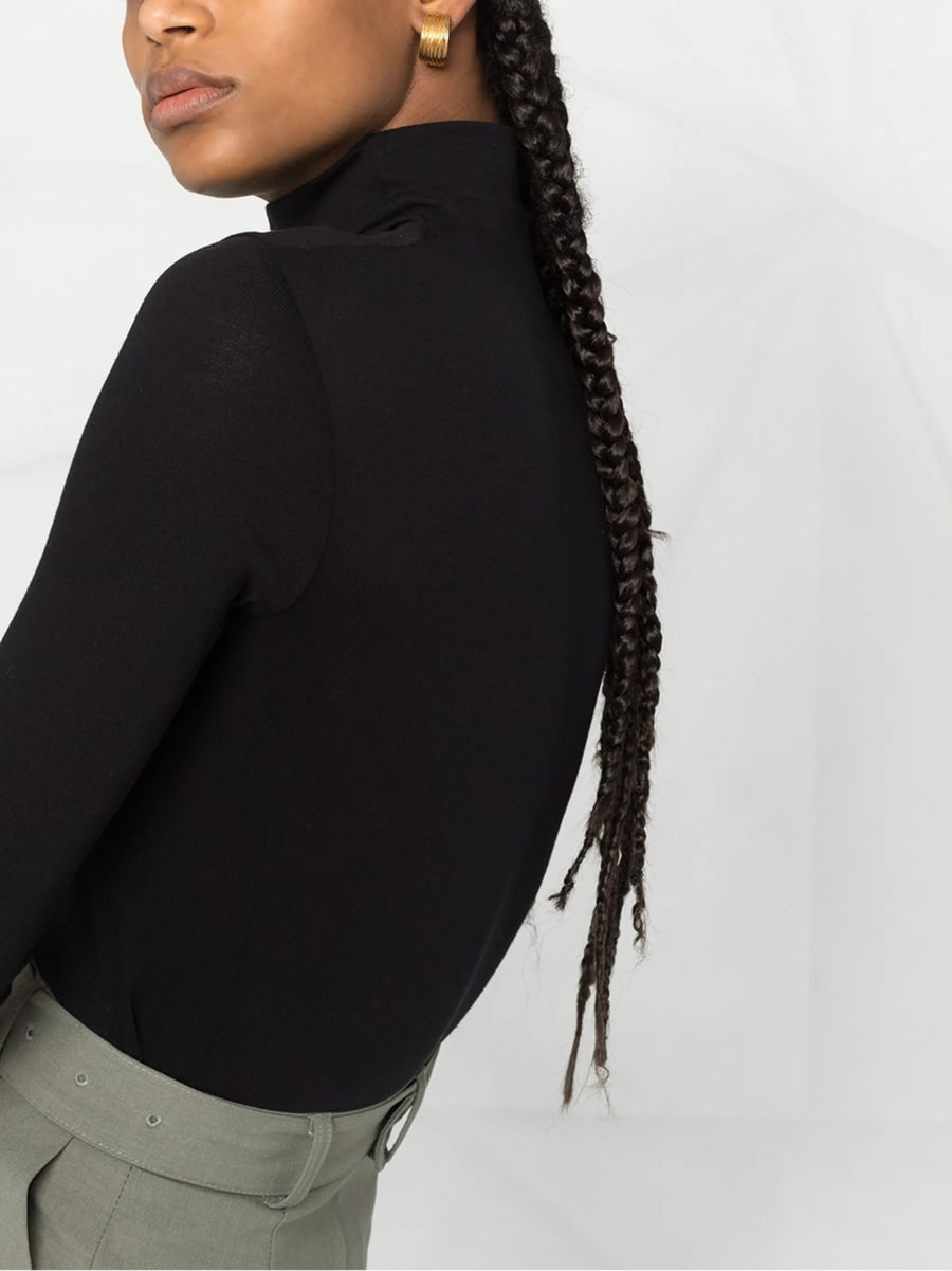 Vince Vince Roll-neck Cotton Blouse, view 3