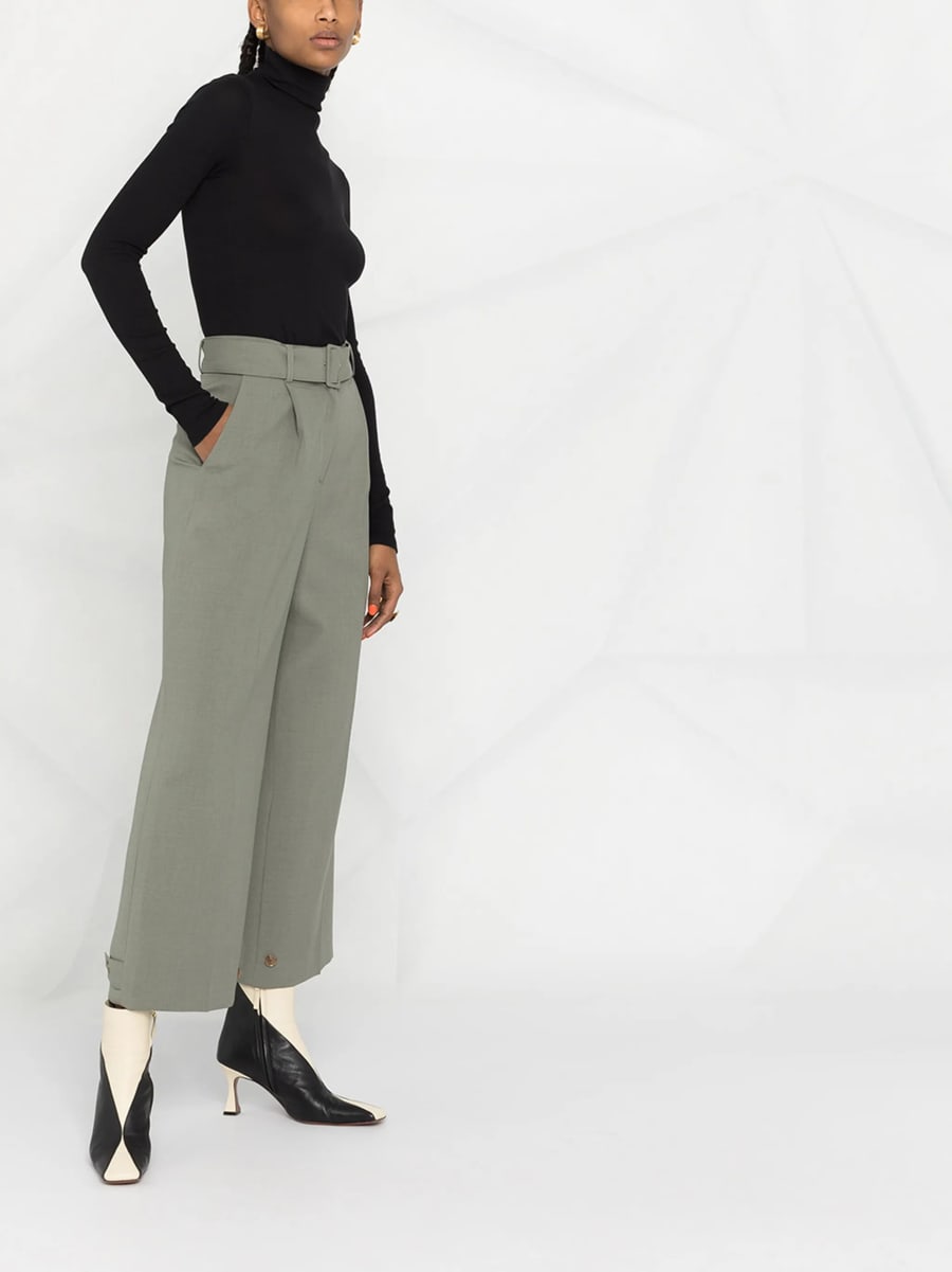 Vince Vince Roll-neck Cotton Blouse, view 4