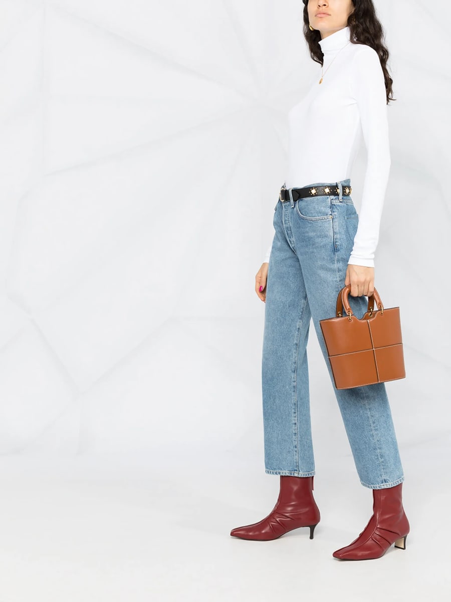 Vince Vince Roll-neck Cotton Blouse, view 4