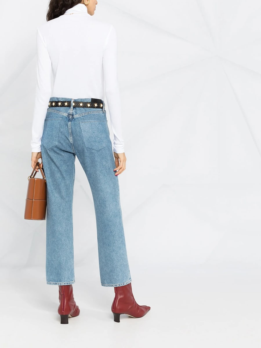 Vince Vince Roll-neck Cotton Blouse, view 6