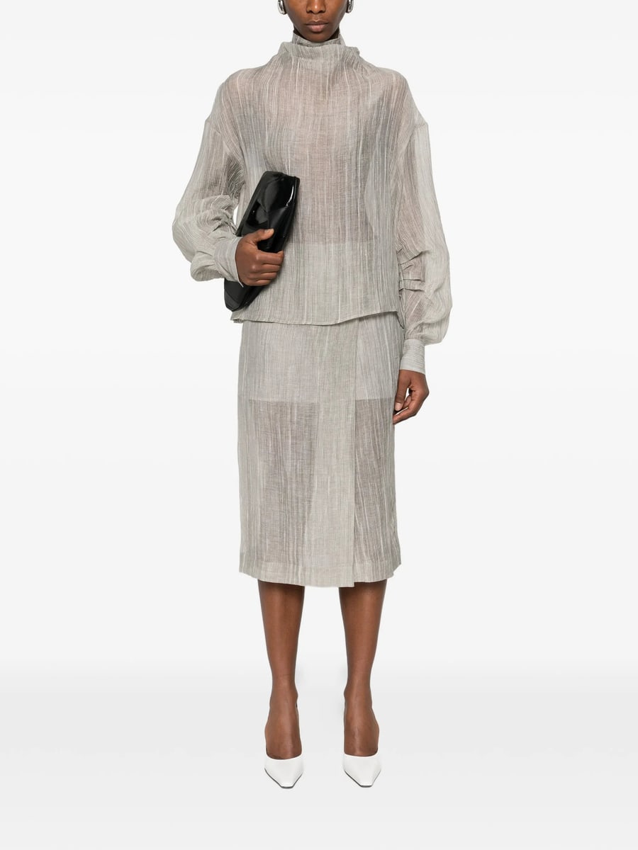 The Garment The Garment Delfi Button Wrap Midi Skirt, view 4